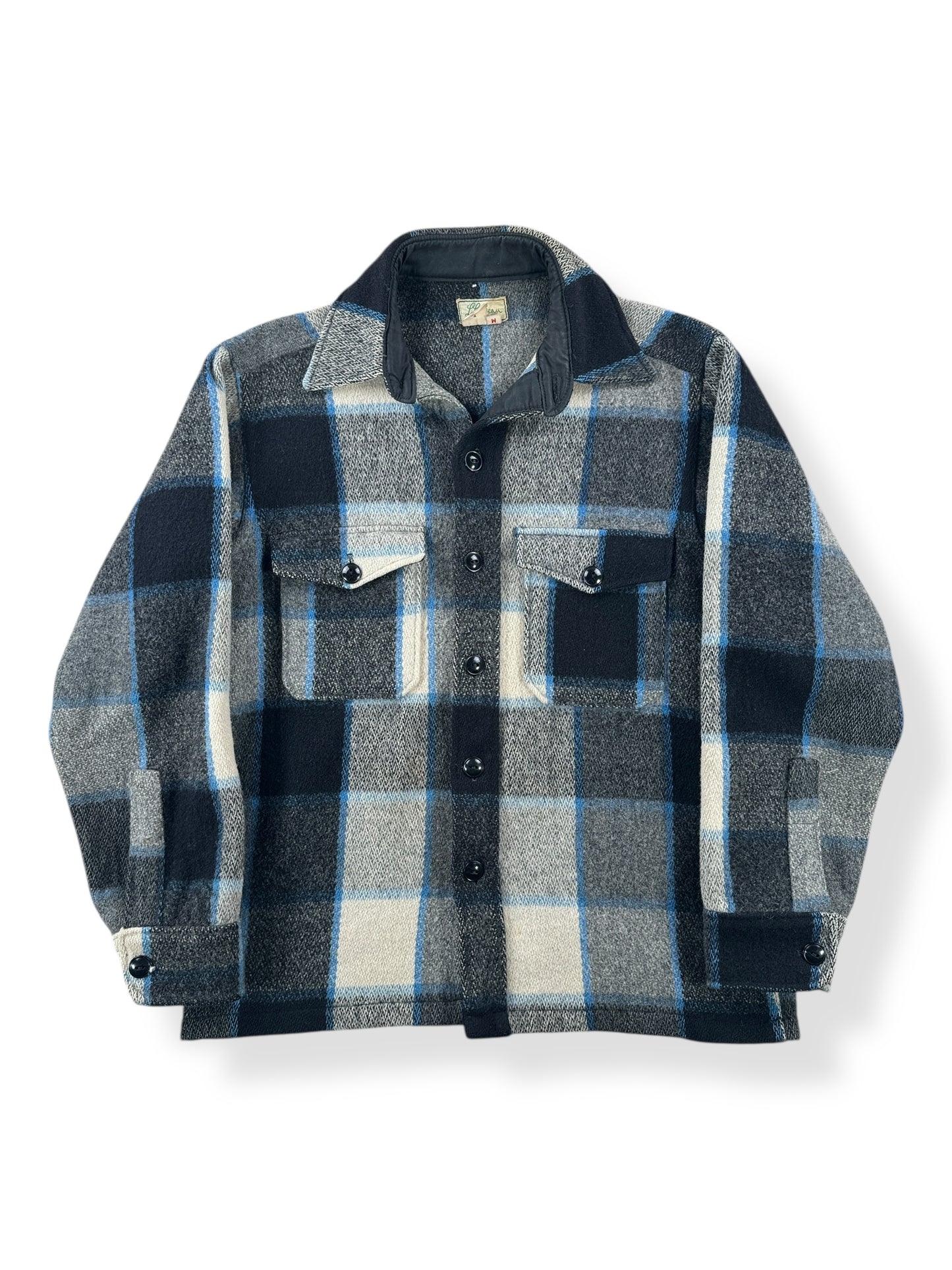 Front of Vintage Script Era LL Bean Wool Shirt Jacket SZ M