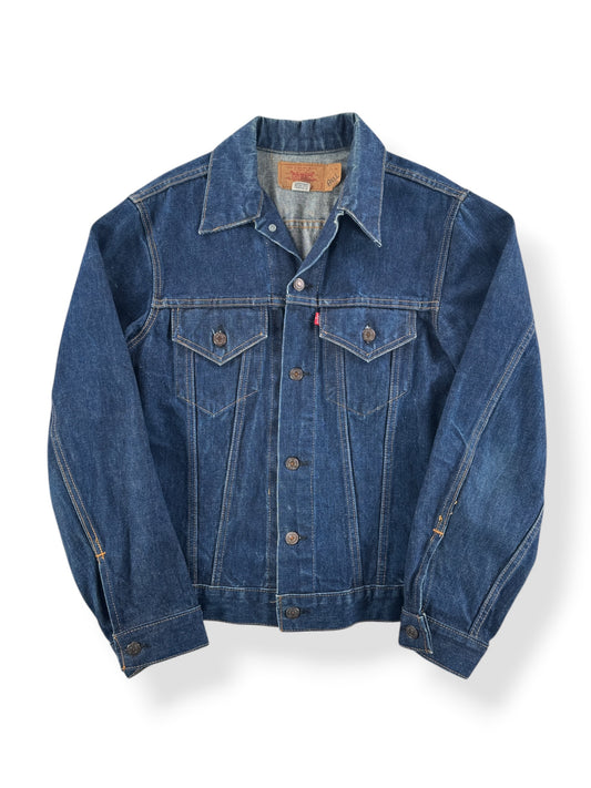 Front of Vintage 70s Levi's Type 3 Denim Trucker Jacket SZ 40