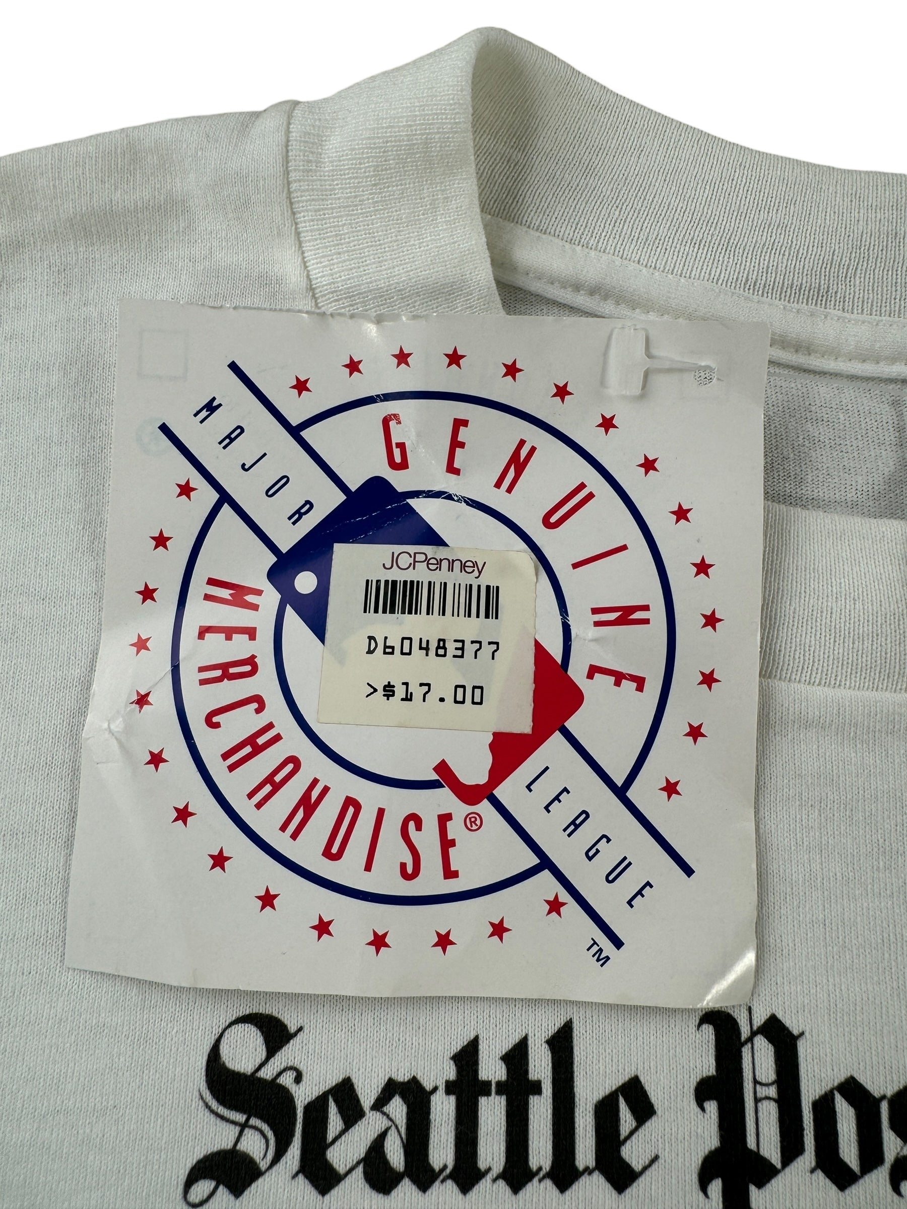 NOS Tag on Vintage Seattle Mariners Win The West 1995 Tee SZ L