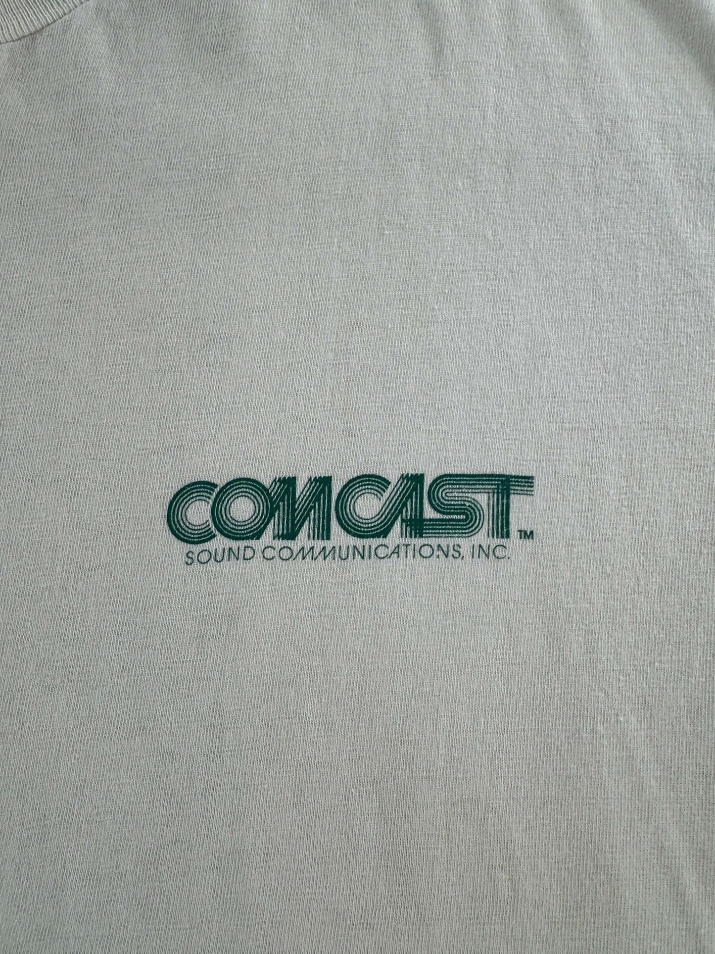 Graphic of Vintage Comcast I Survived The '91 Meridian Fire Tee SZ L