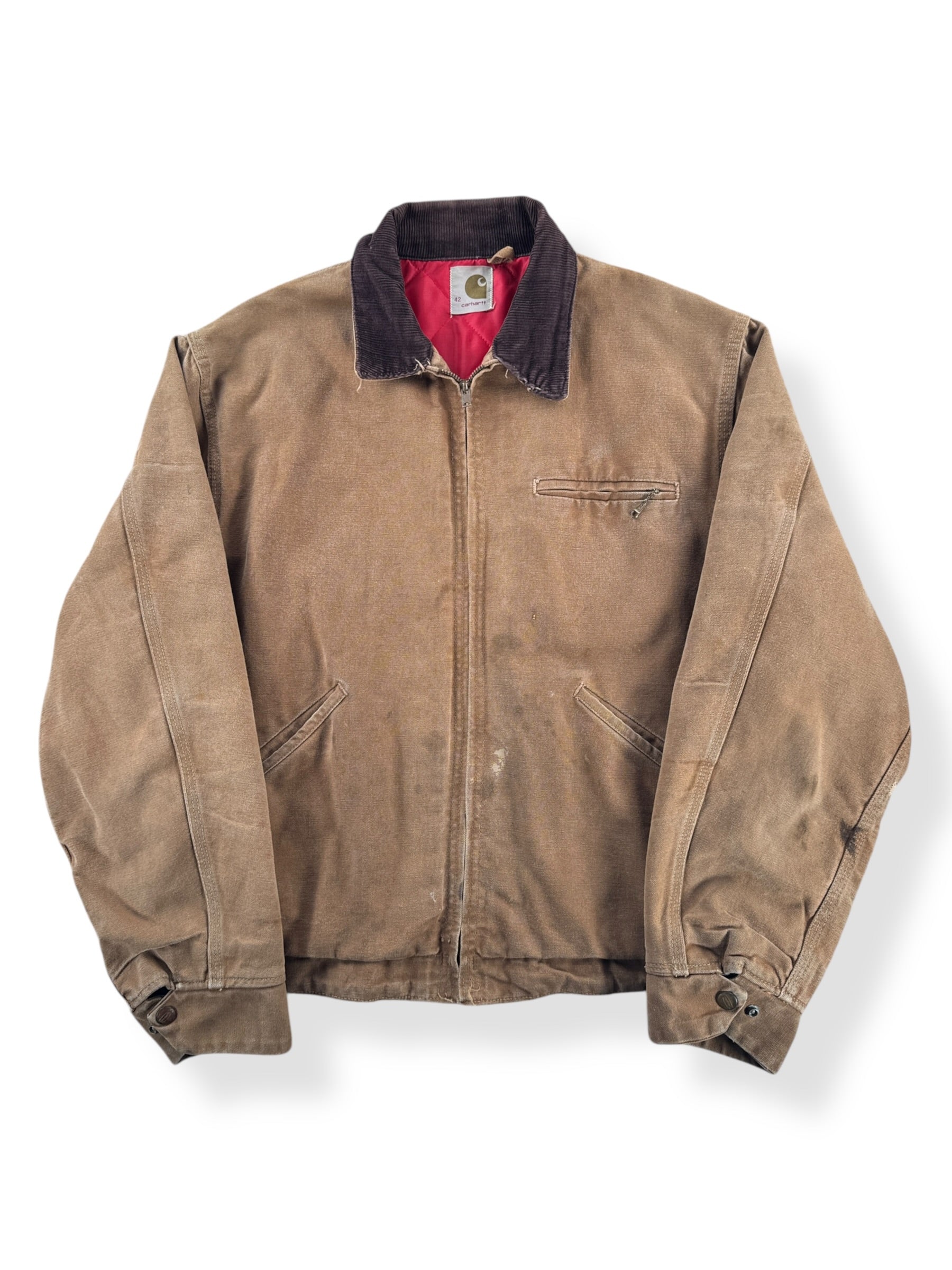 Front of Vintage 70s Carhartt Detroit Jacket SZ 42