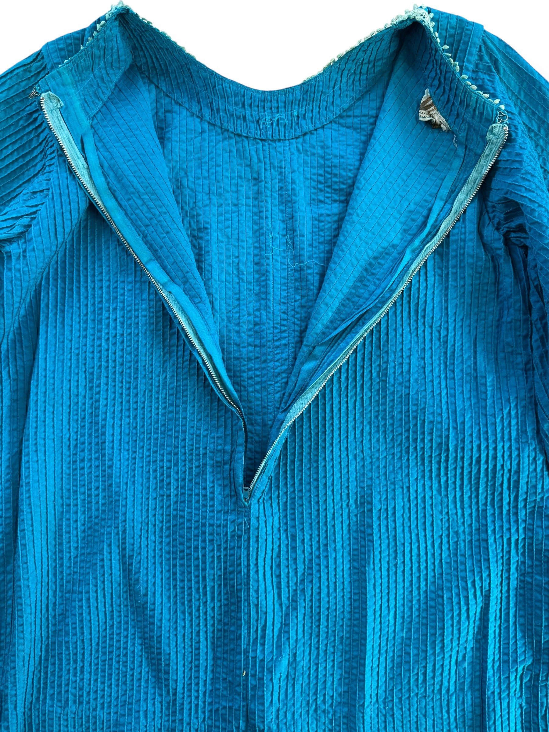 Open back of 1960s Vicki Mexican Tunic L