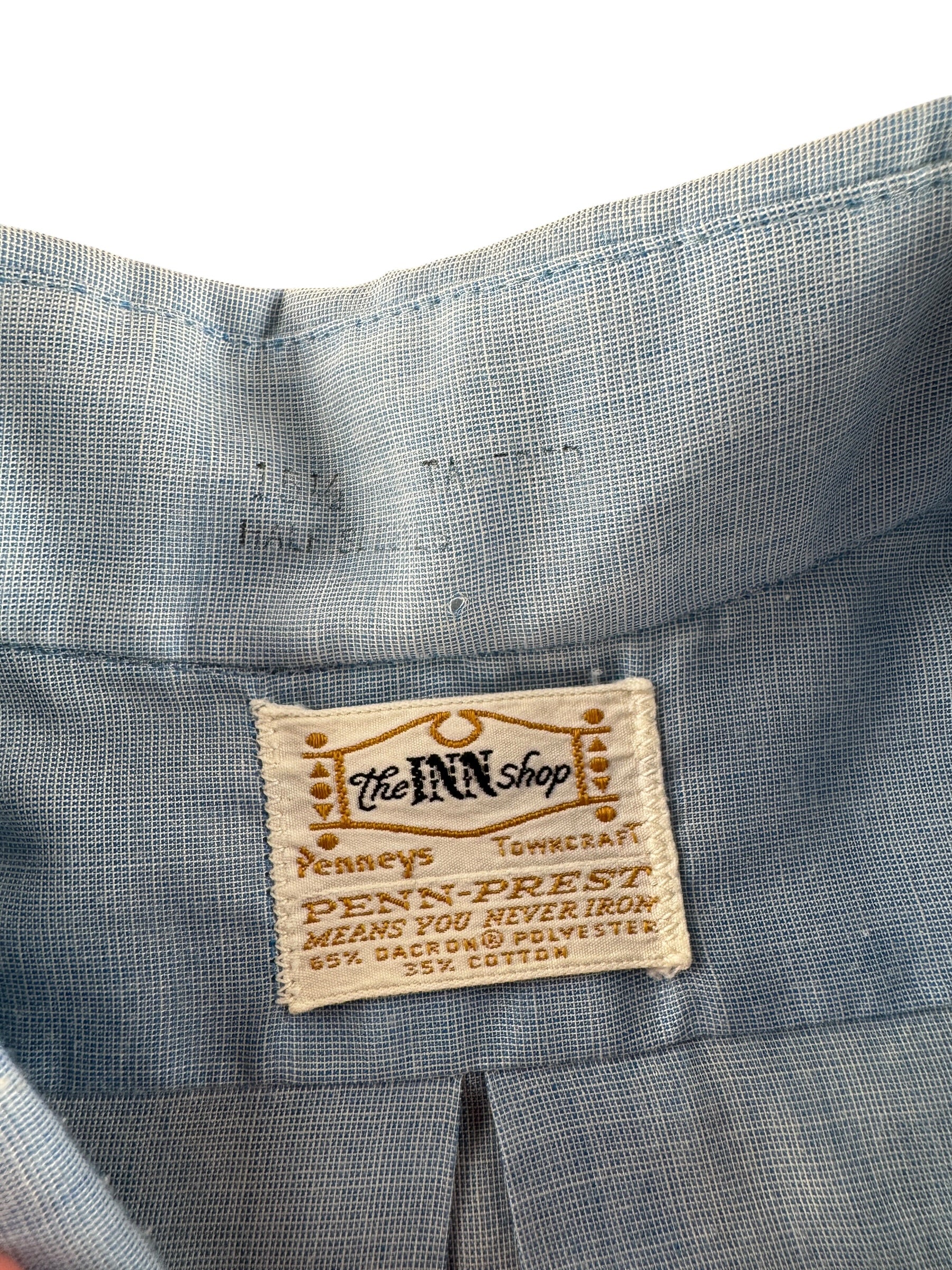 Tag on Vintage Penn-Prest Short Sleeve Shirt SZ 15 1/2 (Fits L)