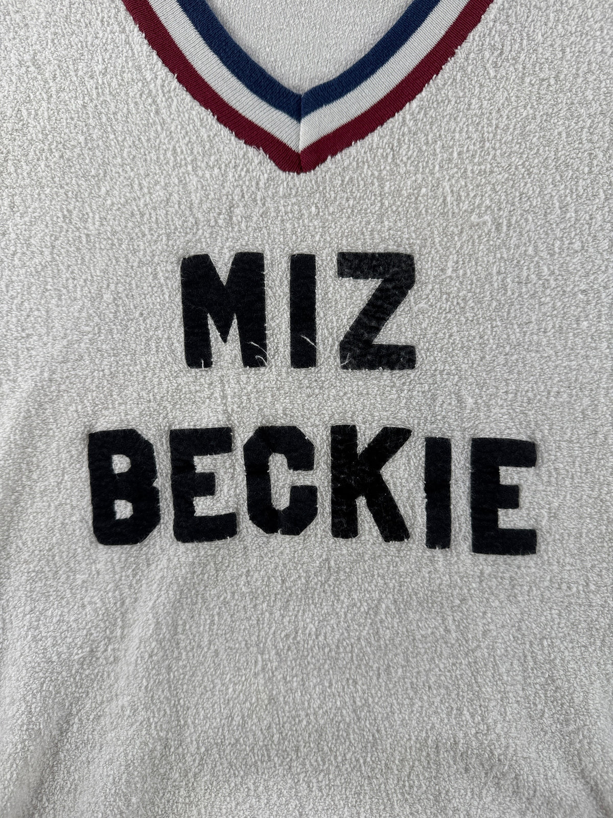 Front graphic on Vintage Miz Beckie Do It Terrycloth Crewneck SZ S (Fits XS)