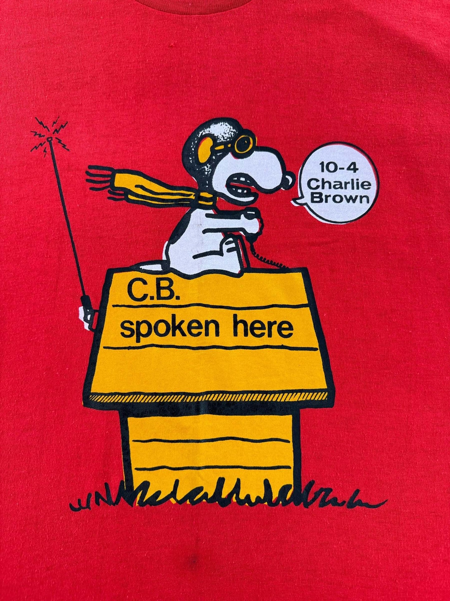 Graphic of Vintage NOS Bootleg Snoopy Tee SZ L (Fits M)