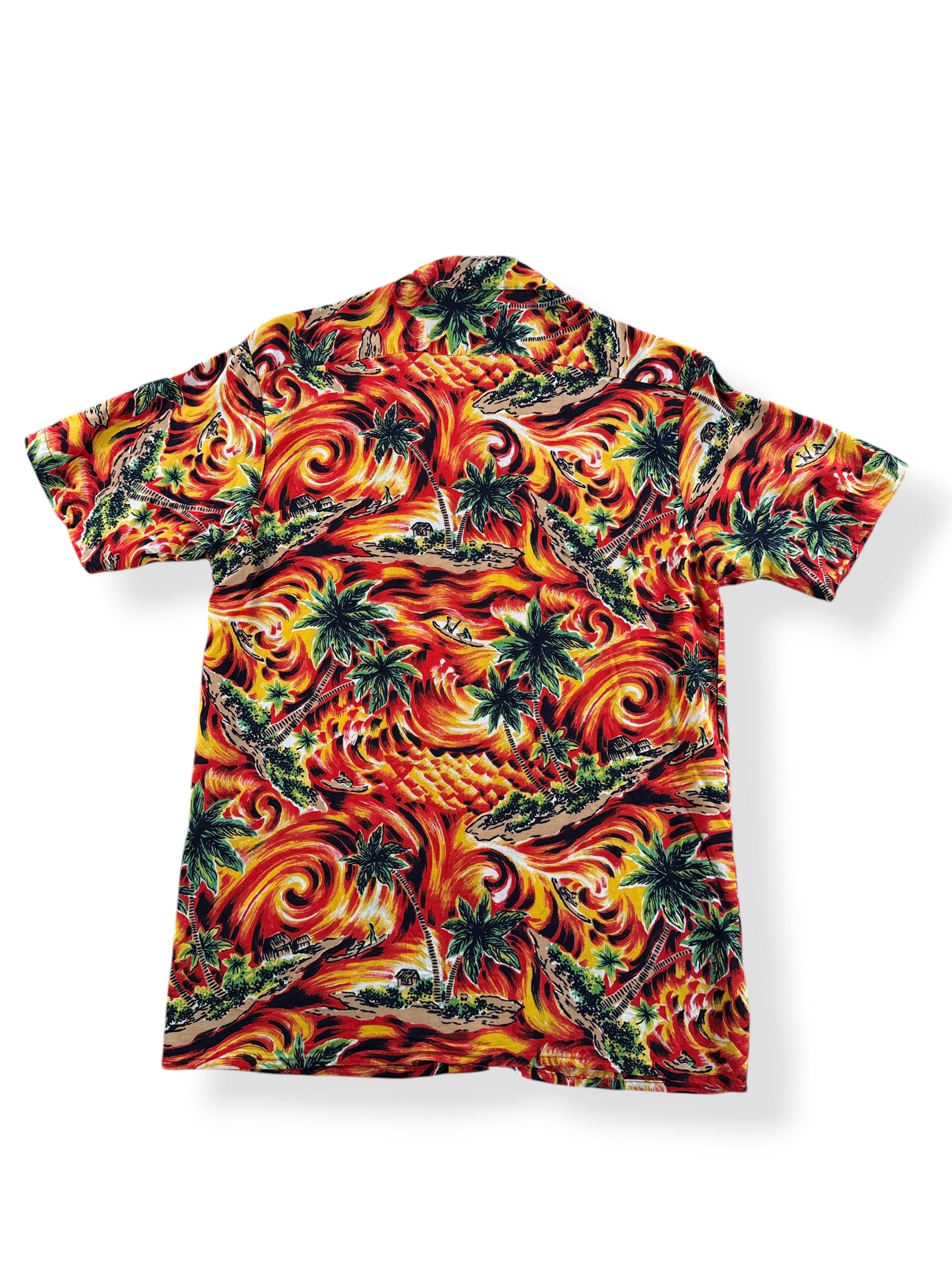 Back of Vintage Bahama Paradise Aloha Shirt SZ L (Fits S)