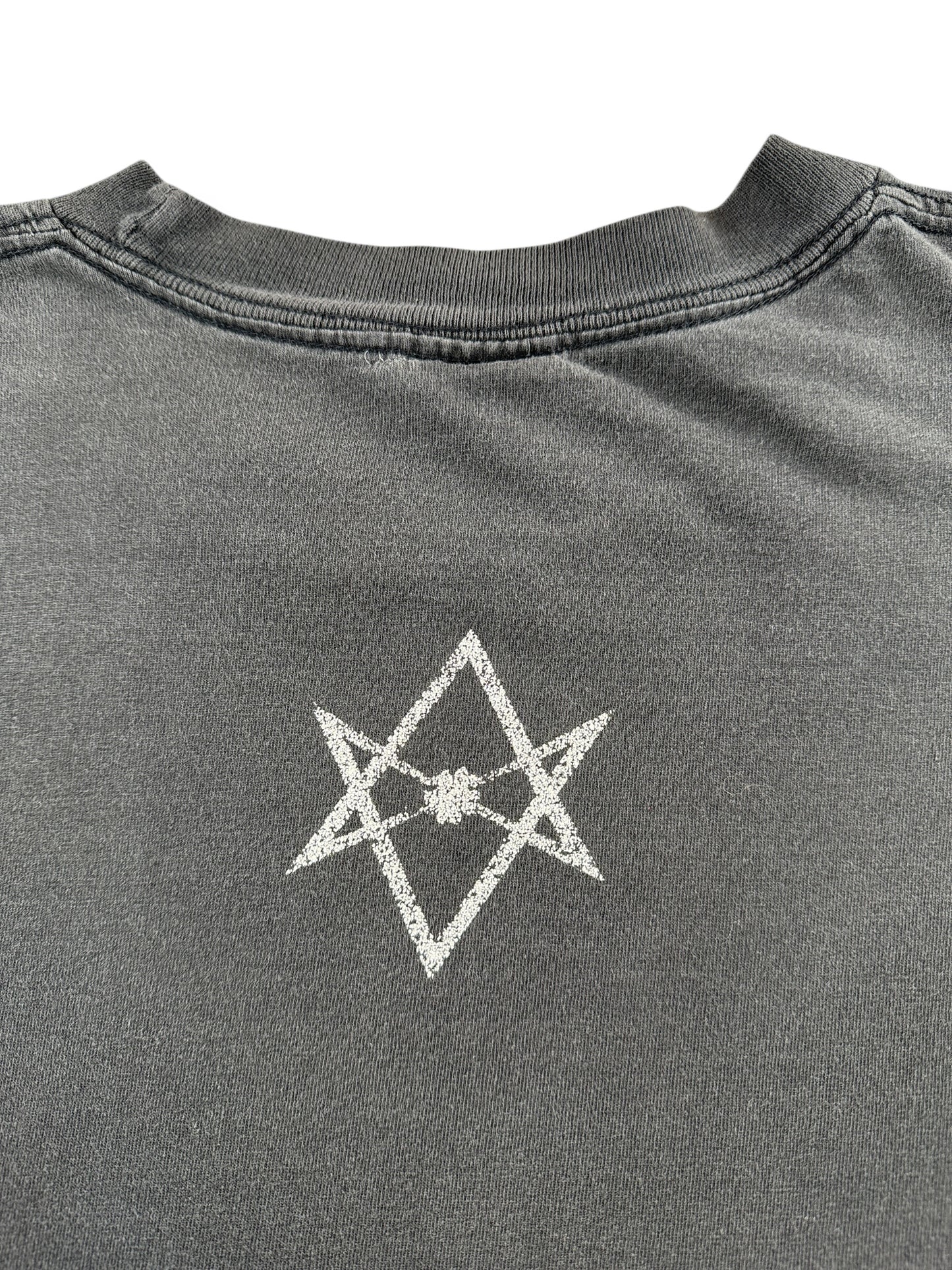 Back Graphic of Vintage Super Fader 1997 Janes Addiction Tee SZ XL