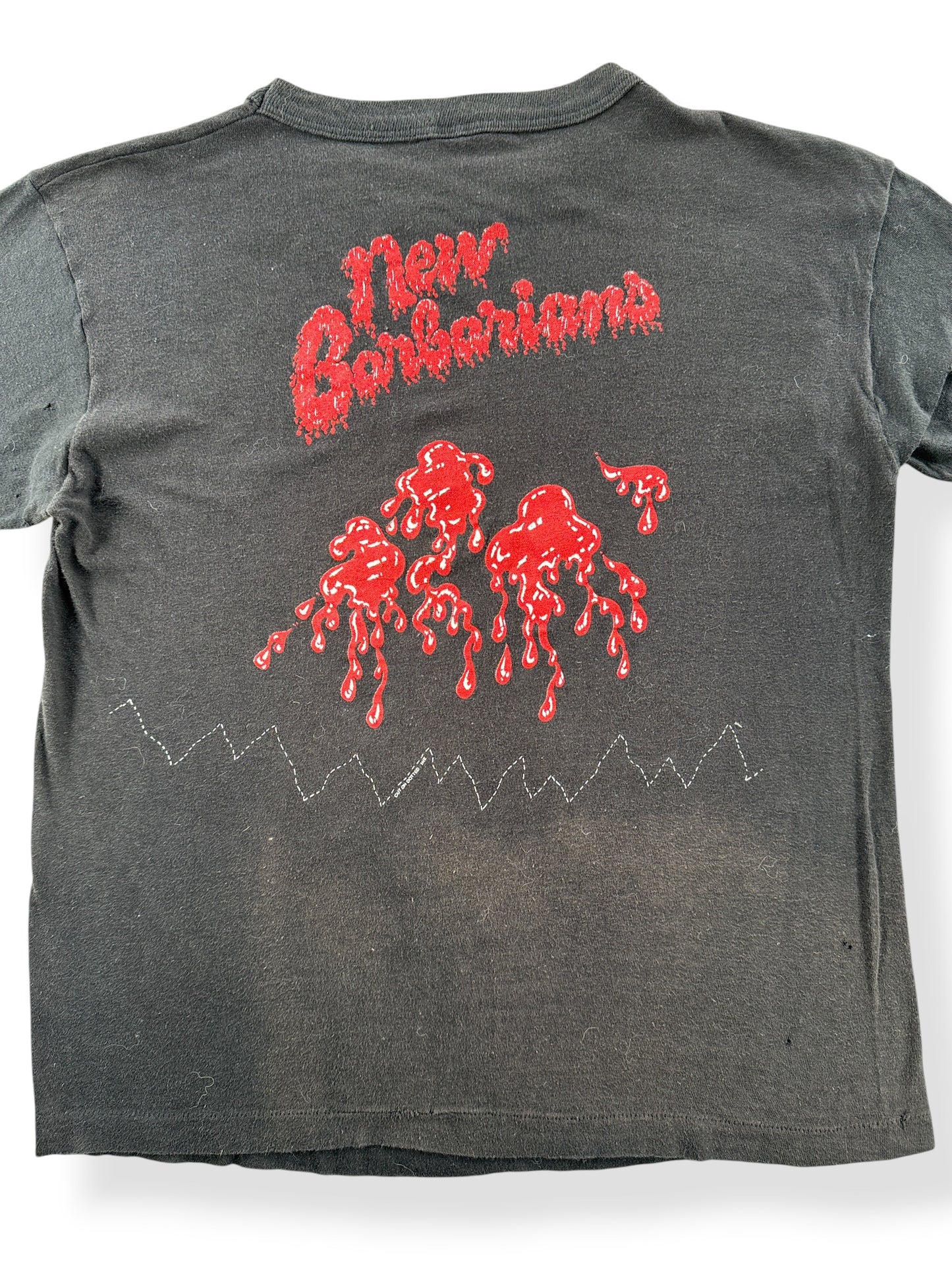 Close up of back on Vintage Keith Richards New Barbarians Tee SZ M (Fits S)