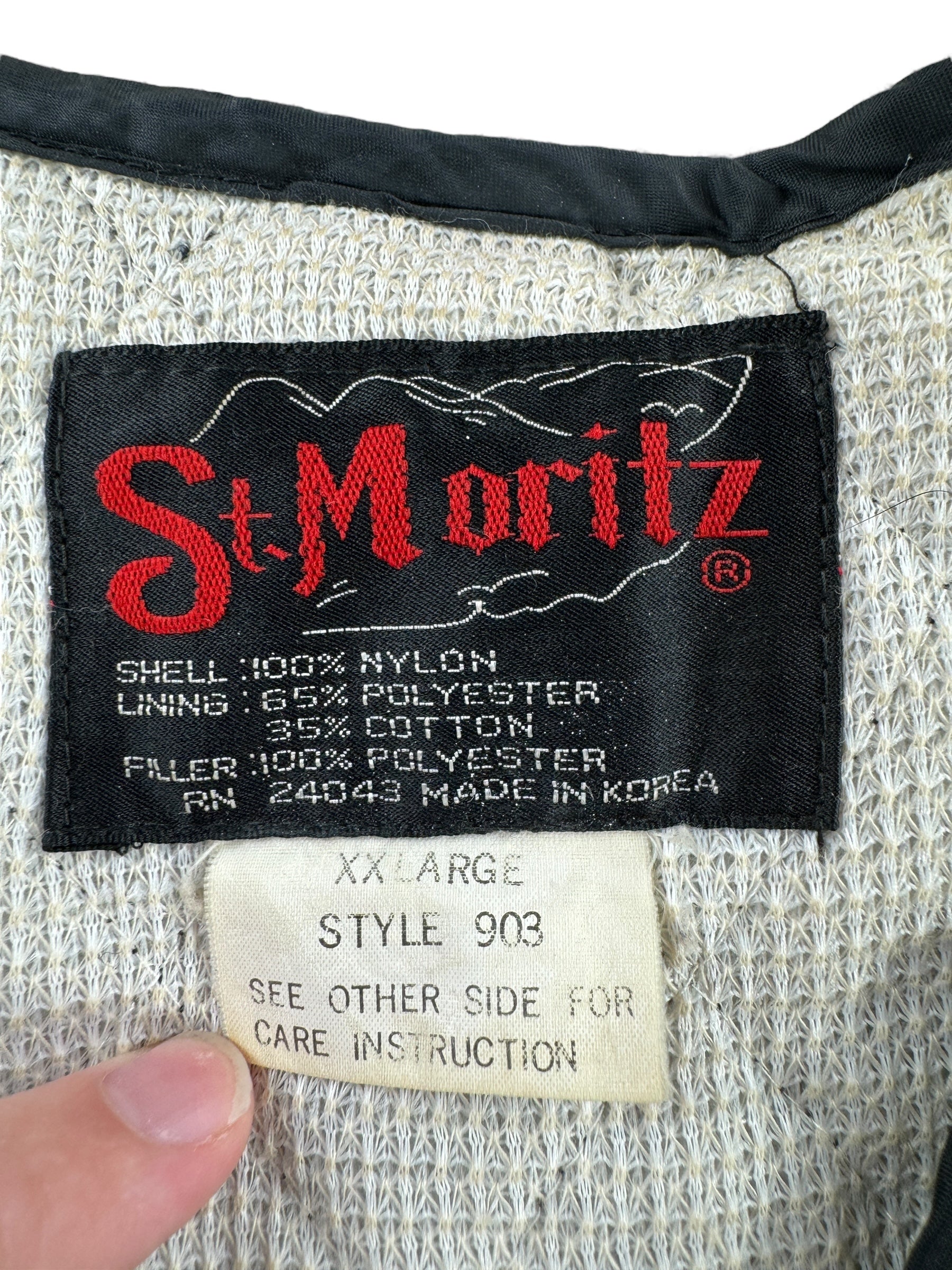 Tag on Vintage St. Moritz Light Quilted Vest SZ XXL