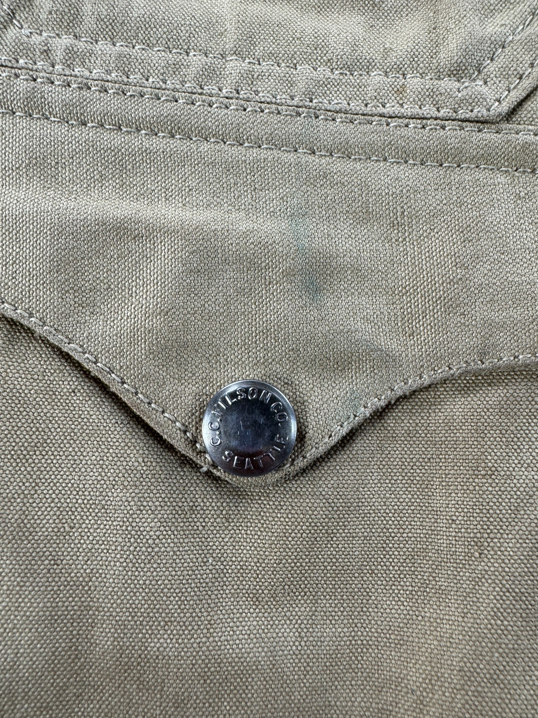 Button Snap on Vintage 50s Filson's Vest SZ L