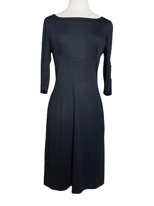 Full front of Vintage 1940s Au Louvre Black Dress |  Barn Owl Vintage | Seattle Vintage Dresses