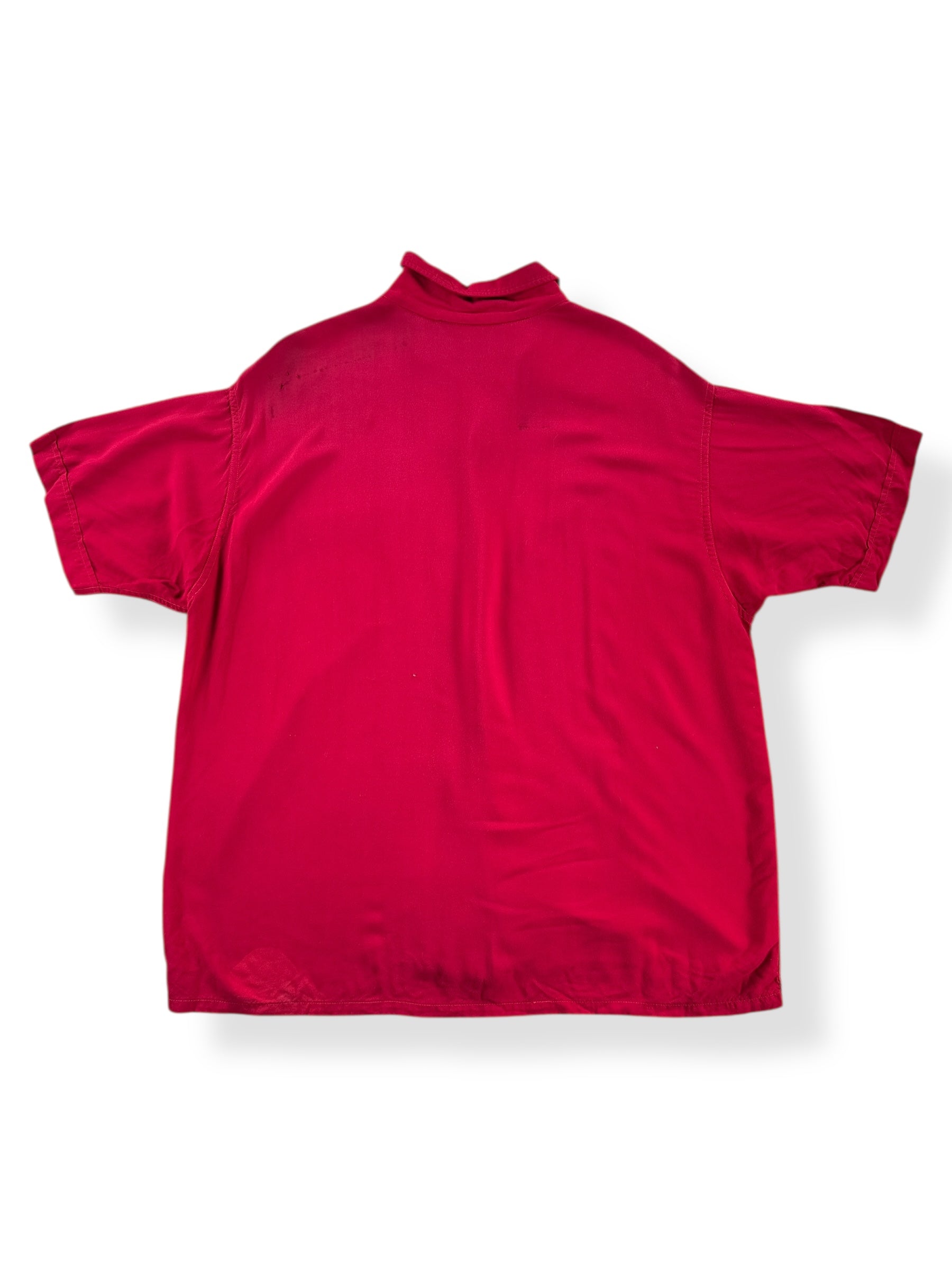 Back of Vintage Clubman Gabardine Surfer Short Sleeve Shirt SZ L