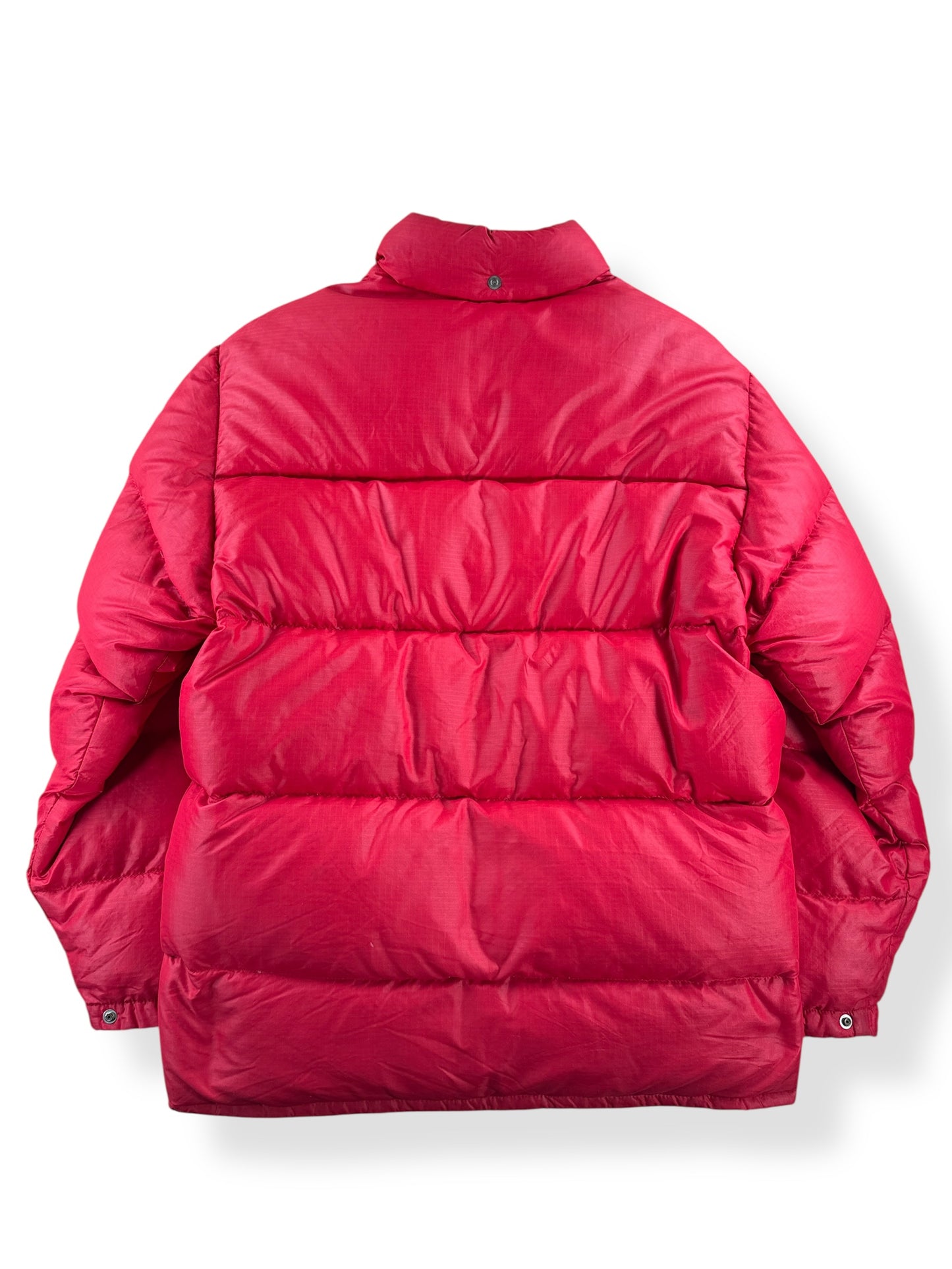Back of Vintage Jones Red Puffer Jacket SZ L