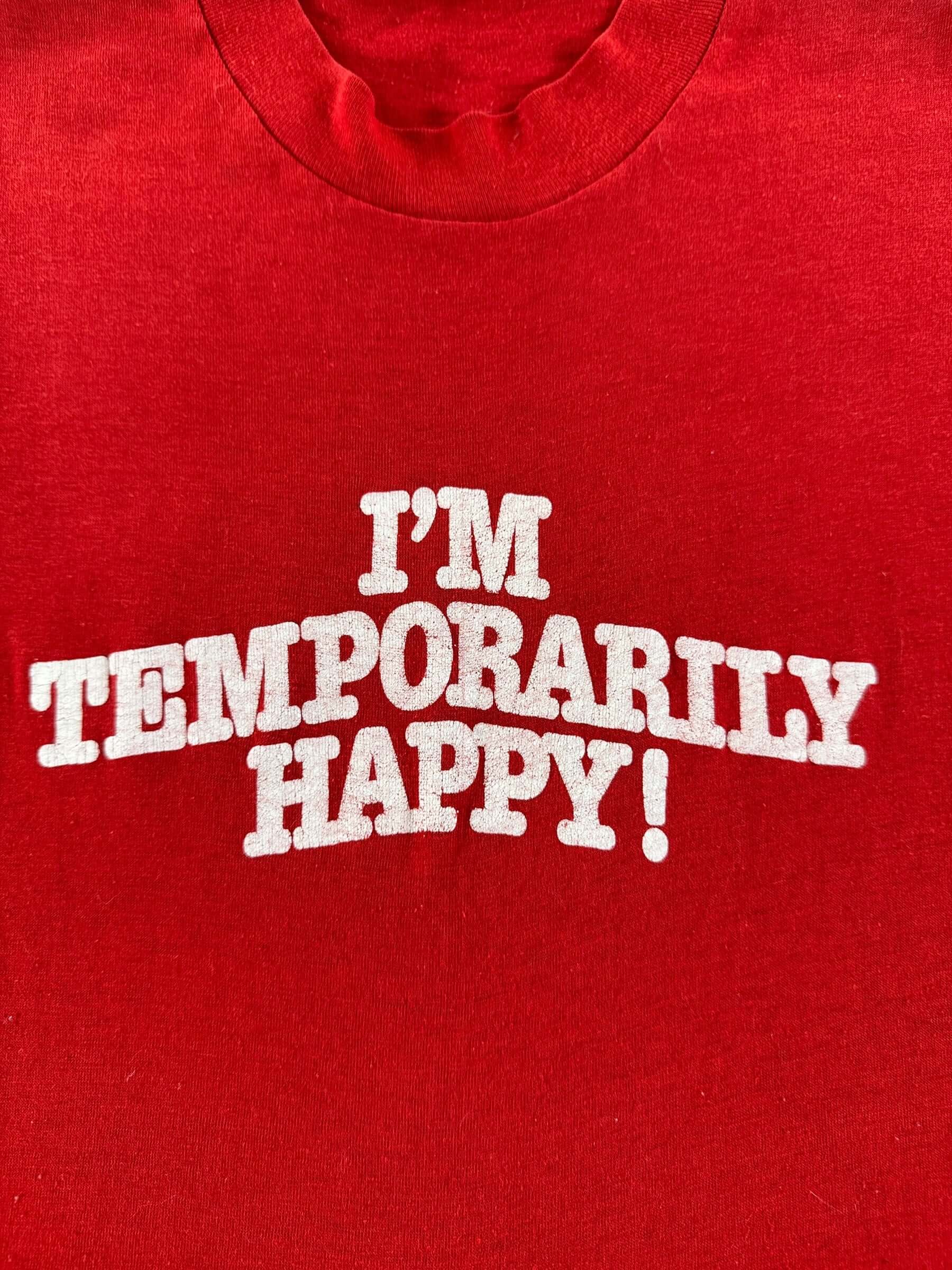 Graphic of Vintage Temporarily Happy Cutoff SZ S