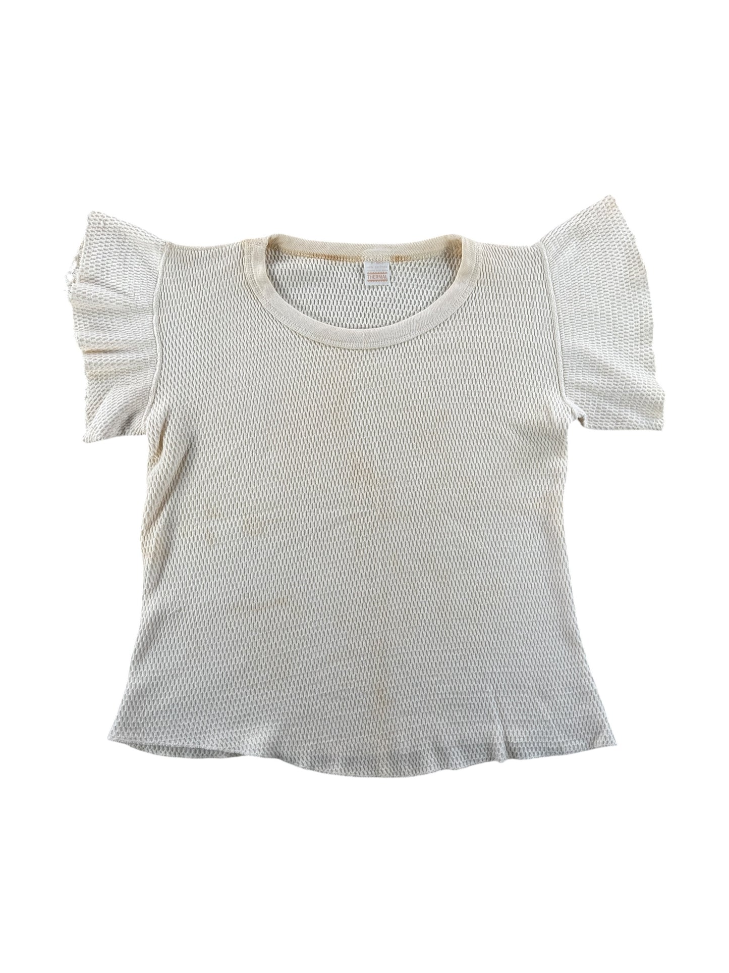 Front of Vintage Cutoff Thermal Shirt SZ M