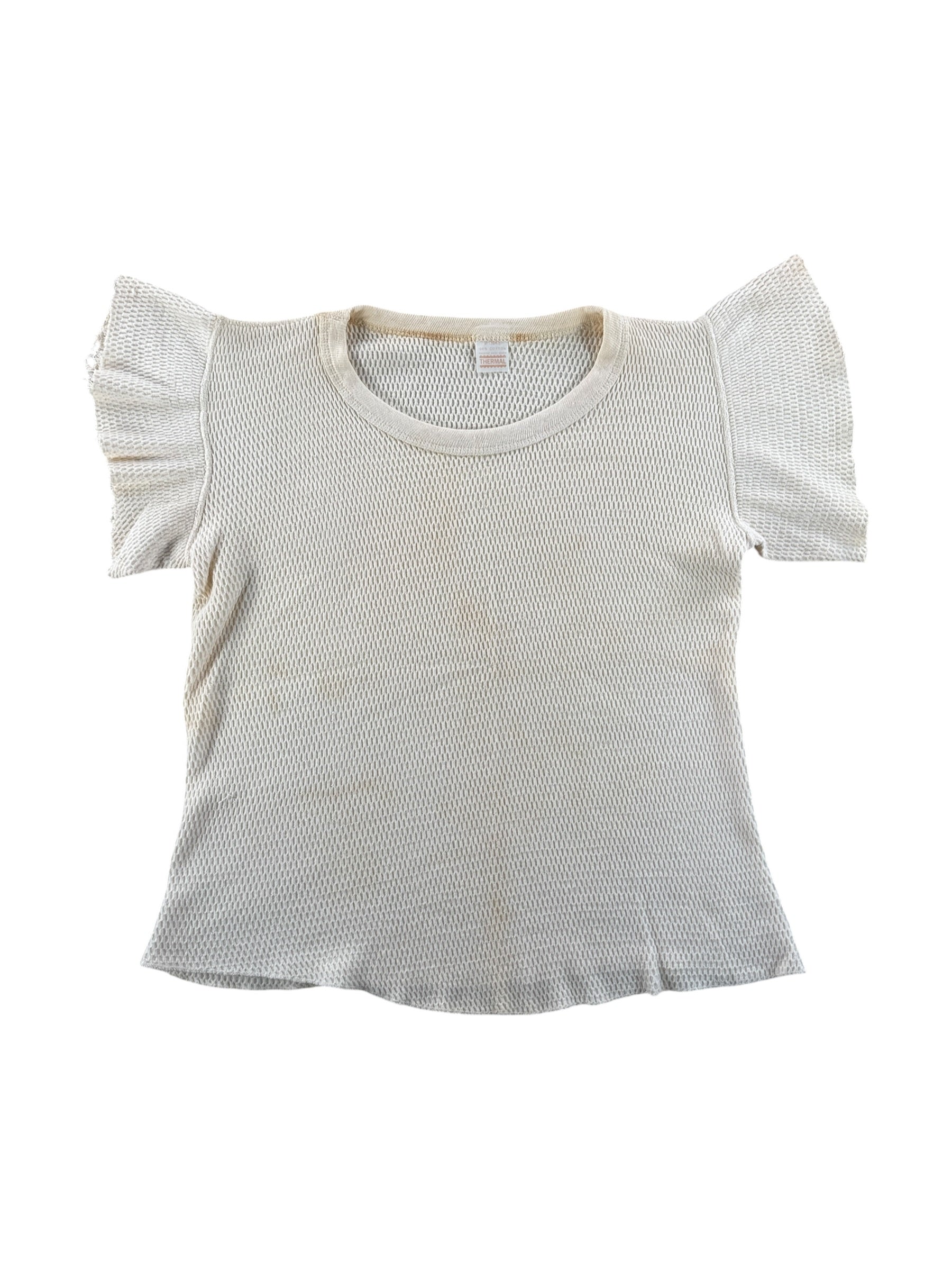 Front of Vintage Cutoff Thermal Shirt SZ M