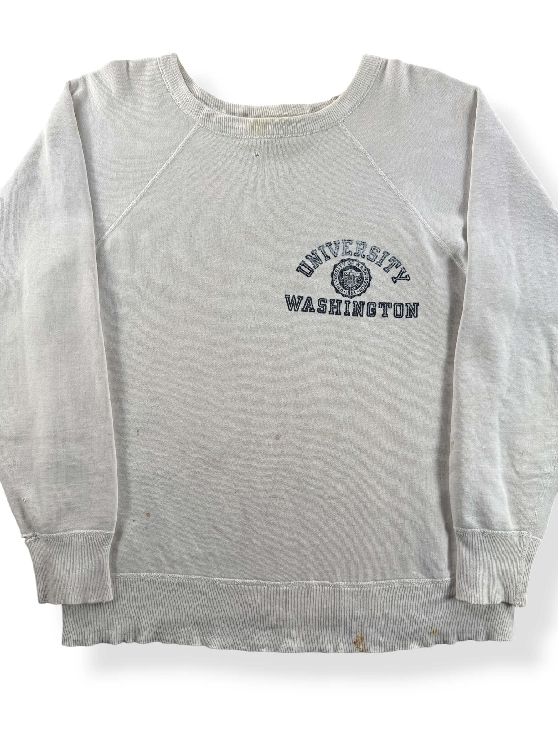 Front Close Up of Vintage UW Champion Running Man Crewneck SZ XL (Fits L)