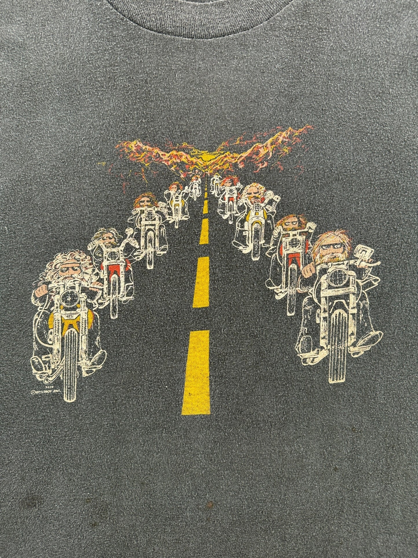 Front Graphic of Vintage Nasty's Custom Cycles Las Vegas Tee SZ M
