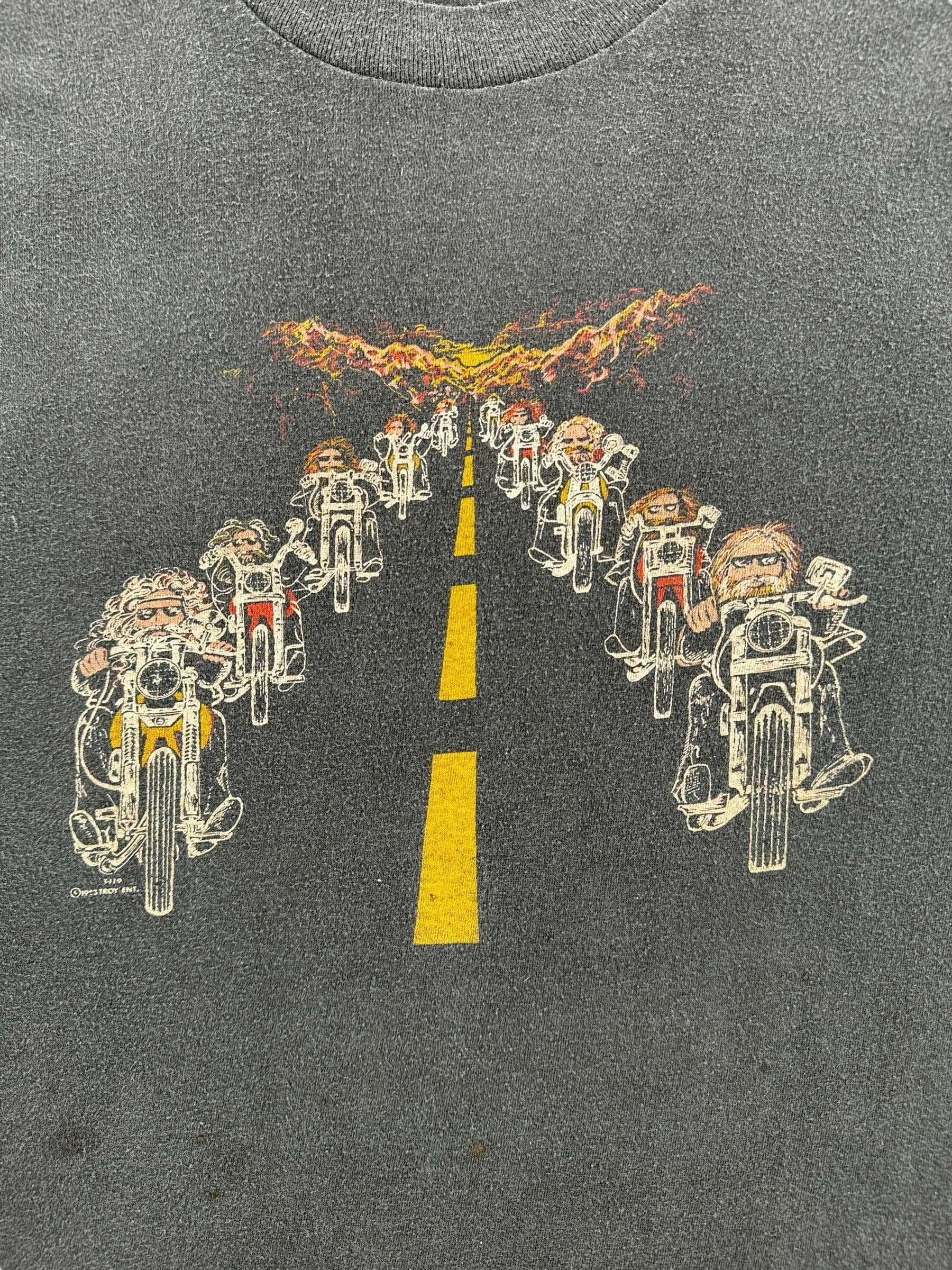 Front Graphic of Vintage Nasty's Custom Cycles Las Vegas Tee SZ M