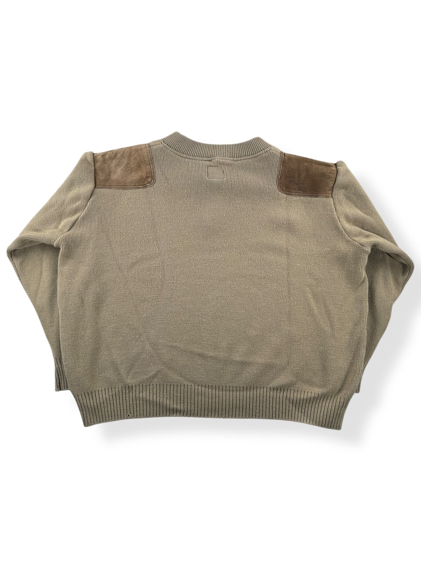 Back of Vintage Filson Tan Guide Sweater SZ XL