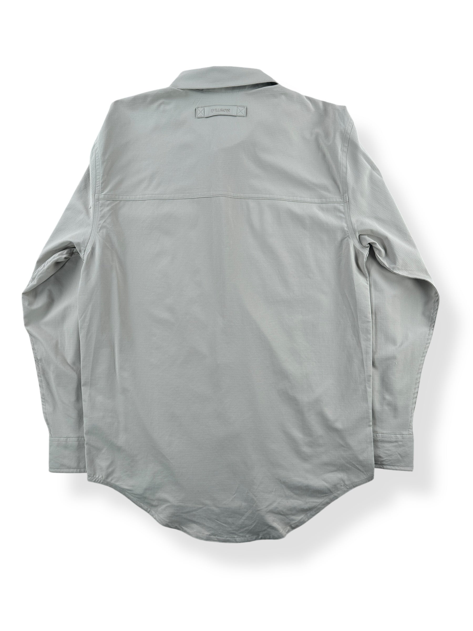 Back of CC Filson Ultralight Sand Bar Long Sleeve Shirt SZ XS