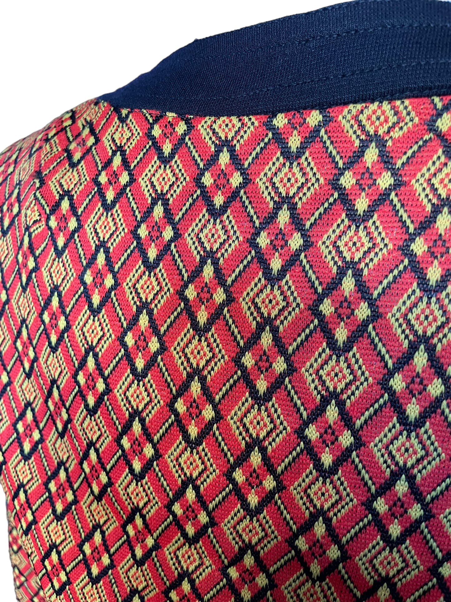 Close up of pattern Vintage 1960s Argyle Cropped Cardigan | Seattle Ladies Vintage | Barn Owl Sweaters