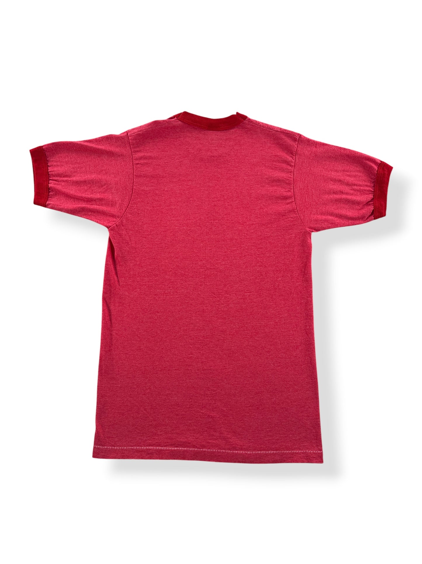 Back of Vintage Screen Stars Red Ringer Tee SZ S (Fits XS)