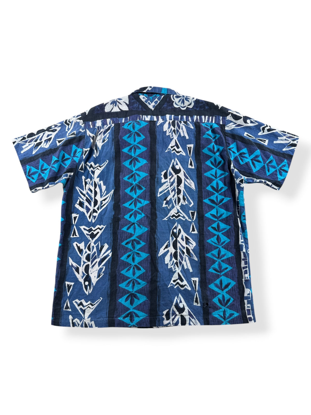 Back of Vintage Cotton Aloha Shirt SZ M - AS IS