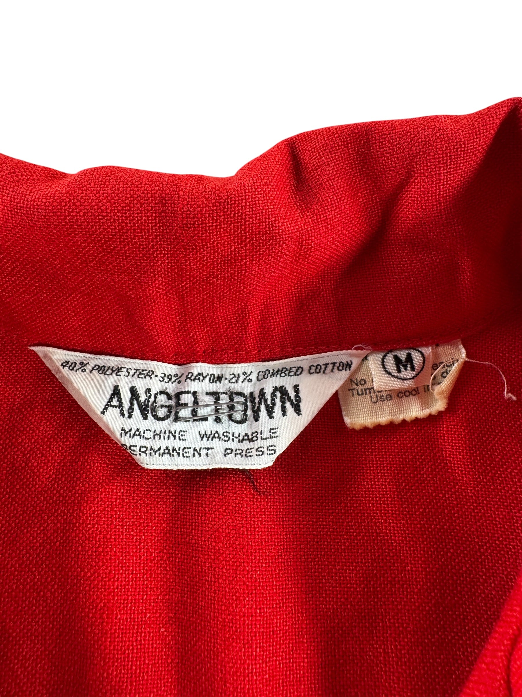 Tag on Vintage Avis We Try Harder Chainstitch Bowling Shirt SZ M