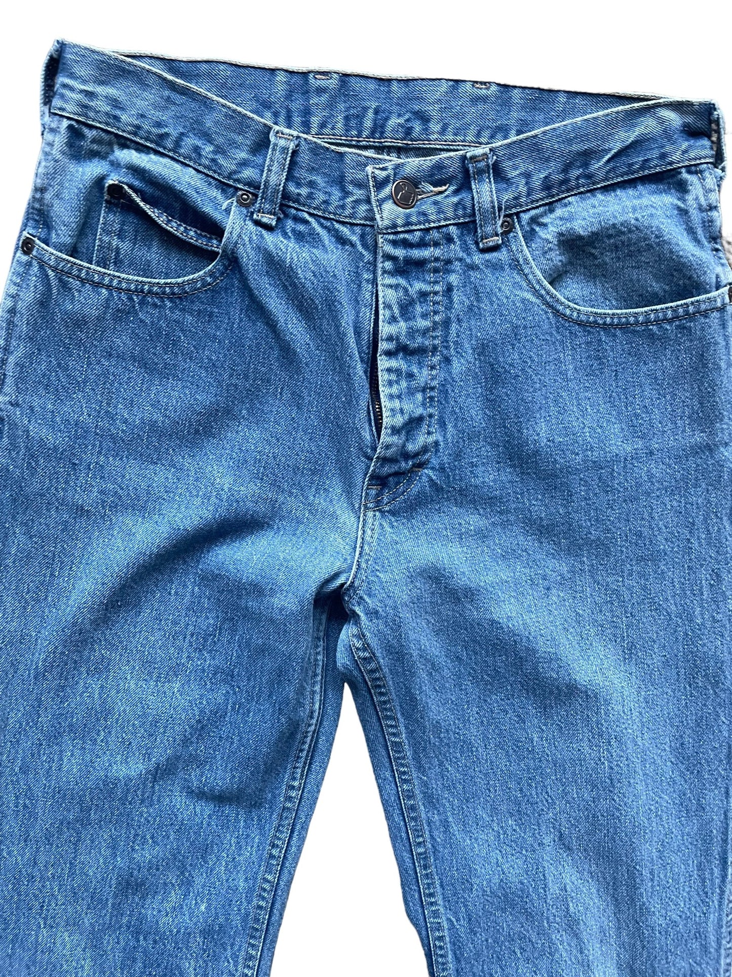 Front waist view of Vintage 1980s USA Calvin Klein Jeans W 32 | Barn Owl Vintage Seattle | Vintage Womens Denim