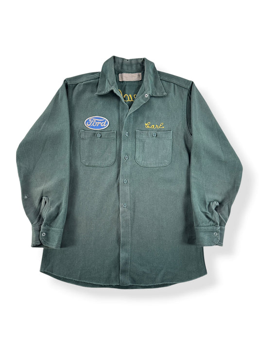 Front of Vintage Scolnick Brothers English Ford Chainstitch Jacket SZ M