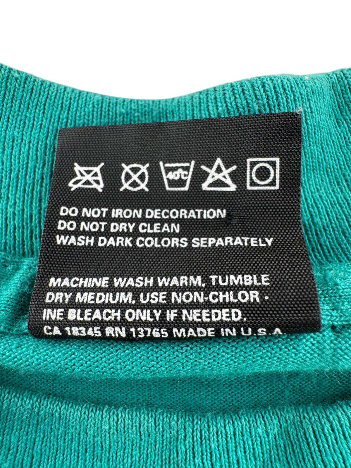 Back of tag on Vintage Nursing Tee SZ M