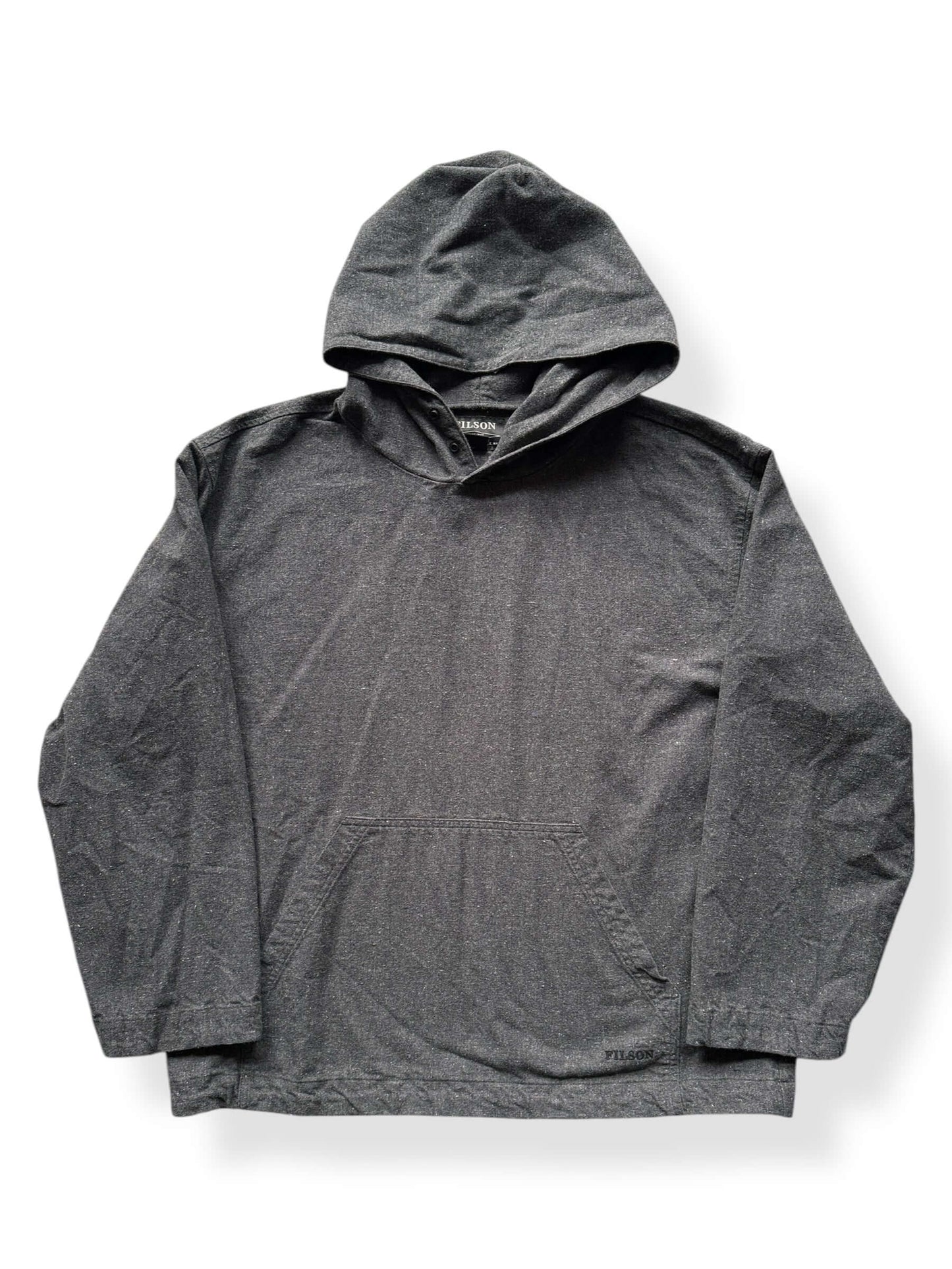 Front of Filson Grey Chamois Pullover Anorak SZ M