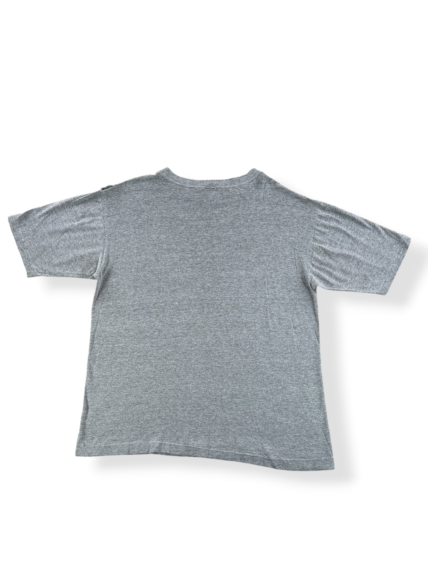 Back of Vintage Heather Grey Harley Davidson Single Stitch Eagle Tee SZ L