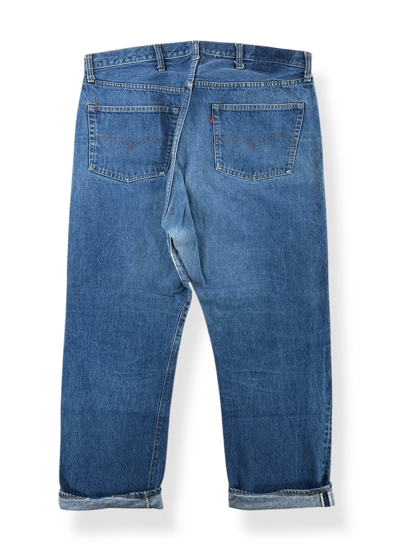 Back of Vintage Levis 501 Double Stitch Redlines Jeans W40