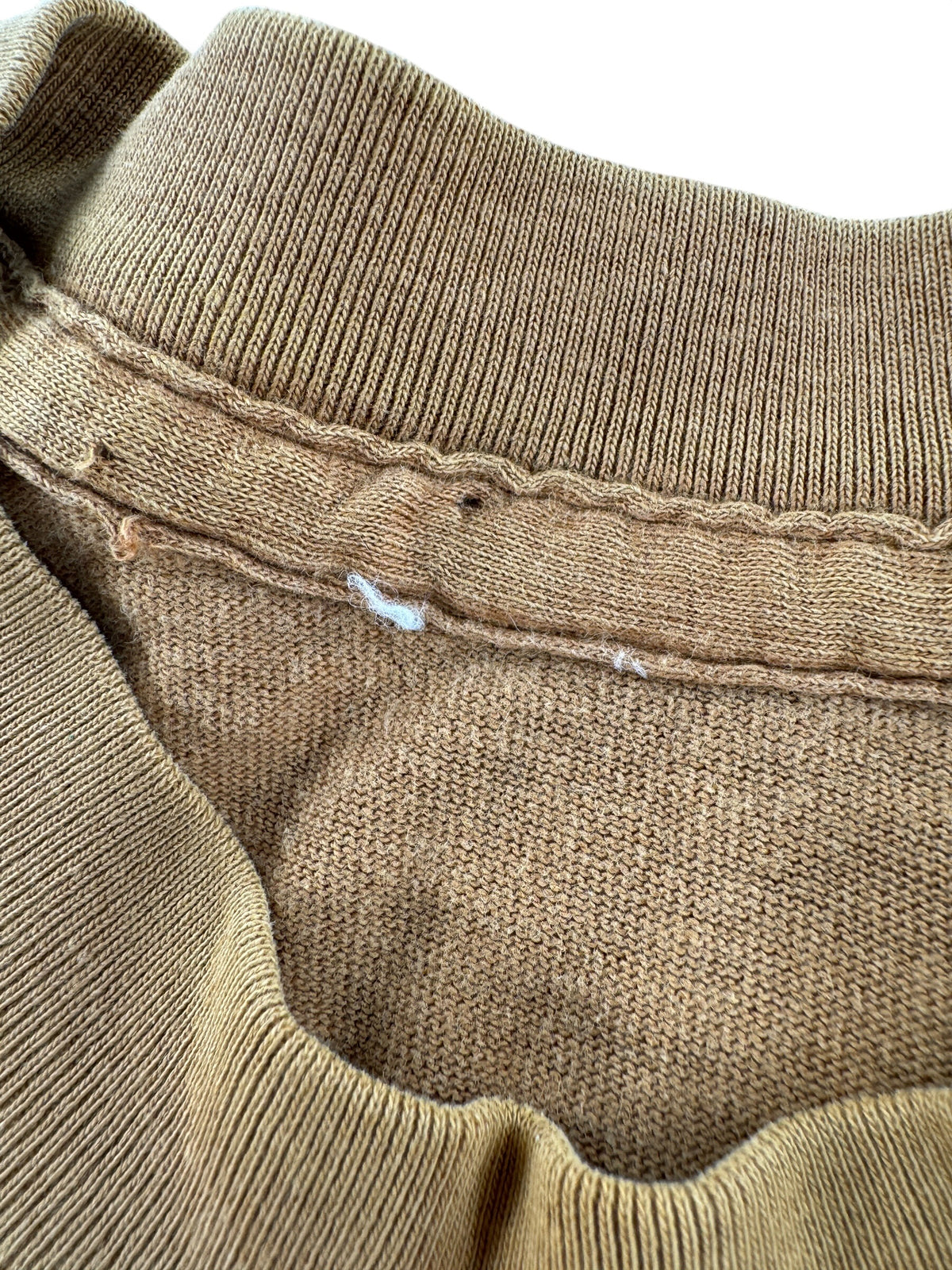 Cut tag on Vintage 60s/70s Brown Blank Tee SZ M