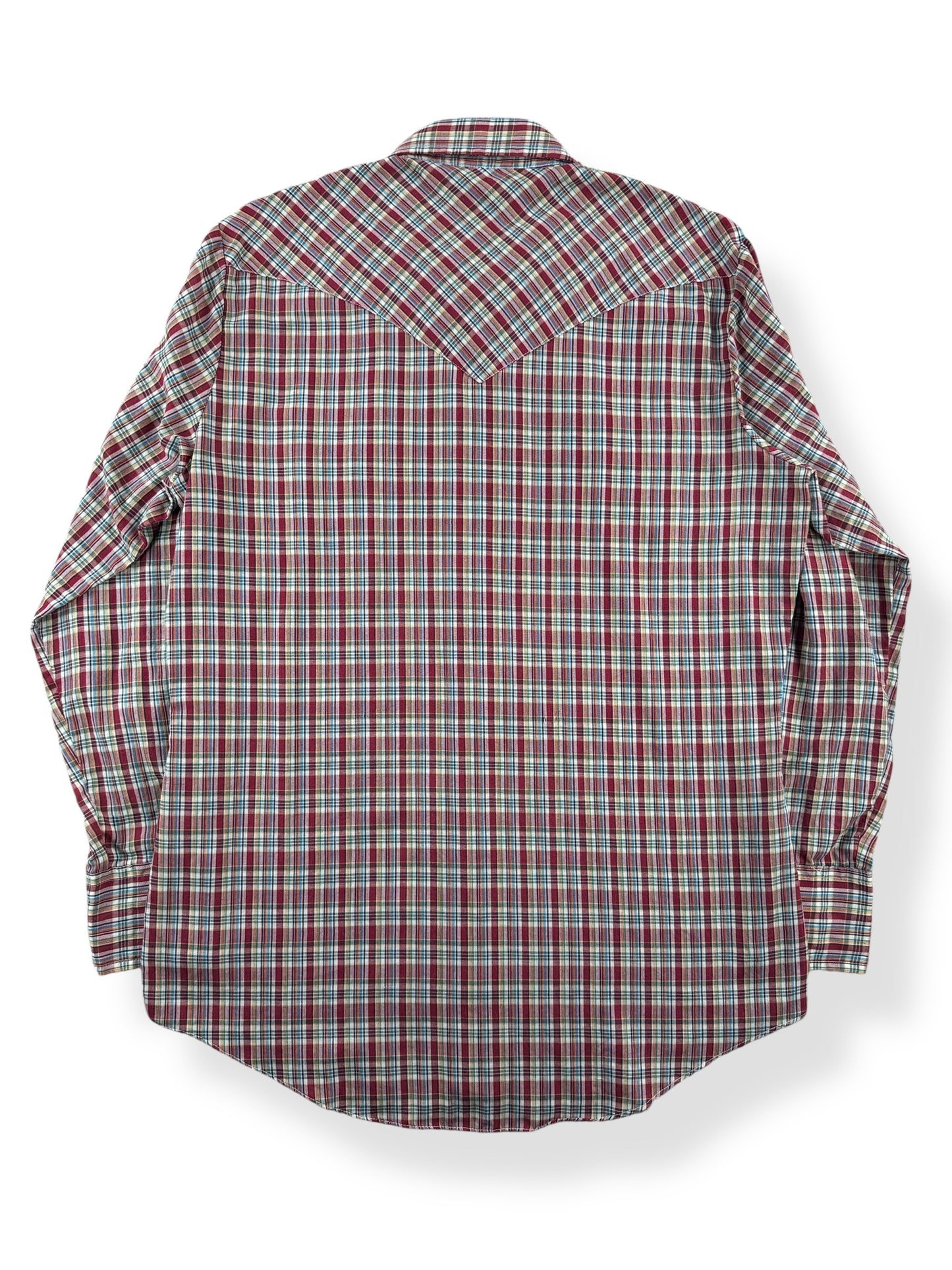 Back of Vintage Sears Western Wear Pearl Snap Shirt SZ M
