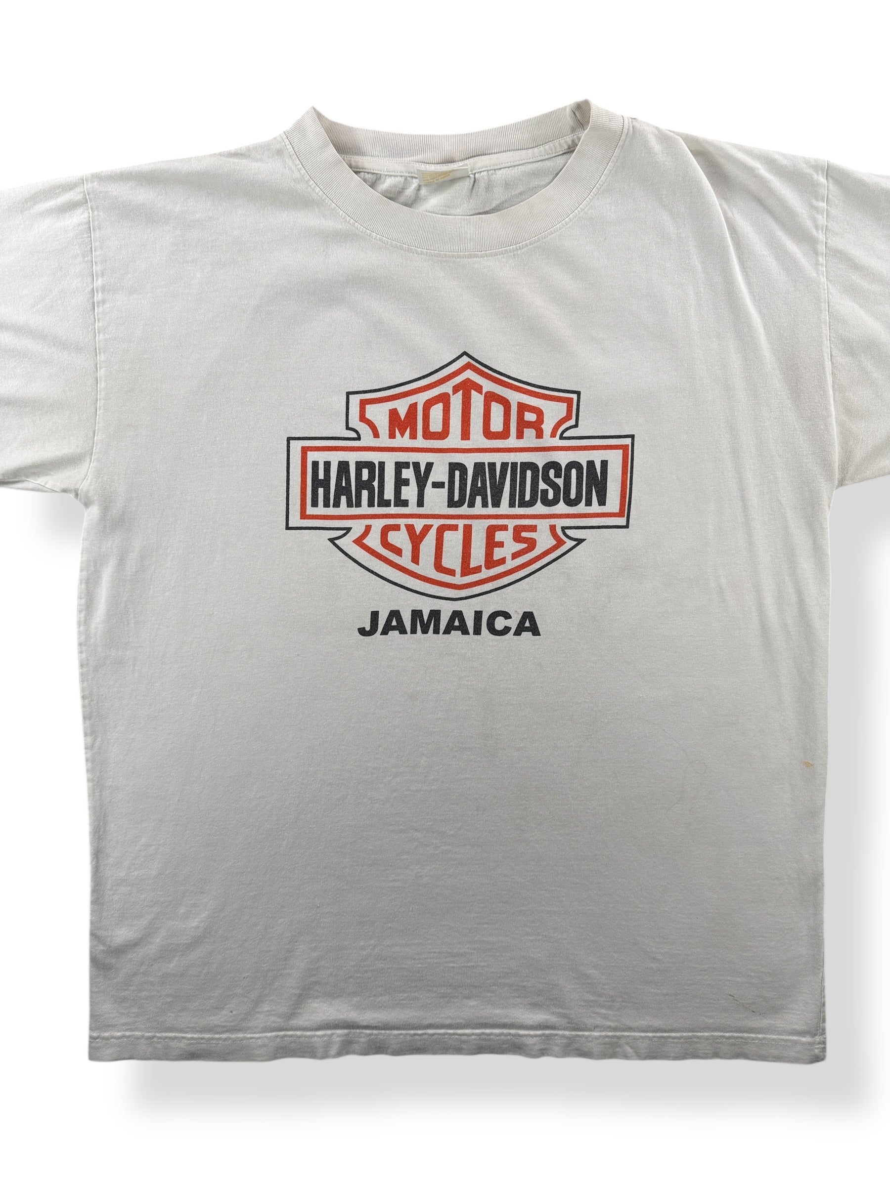 Front Close Up of Vintage Harley Jamaica Tee SZ XXL (Fits XL)