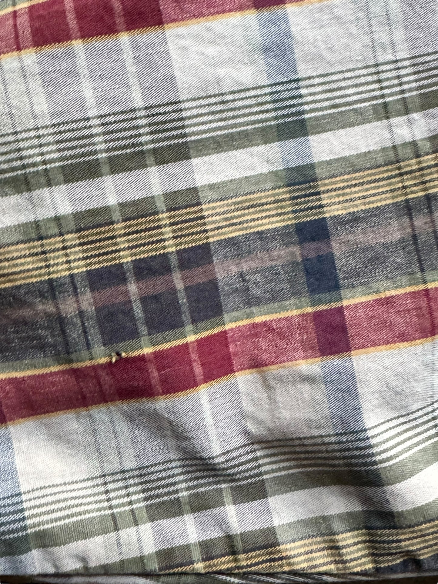 Hole left side of 1960s Plaid Anorak M