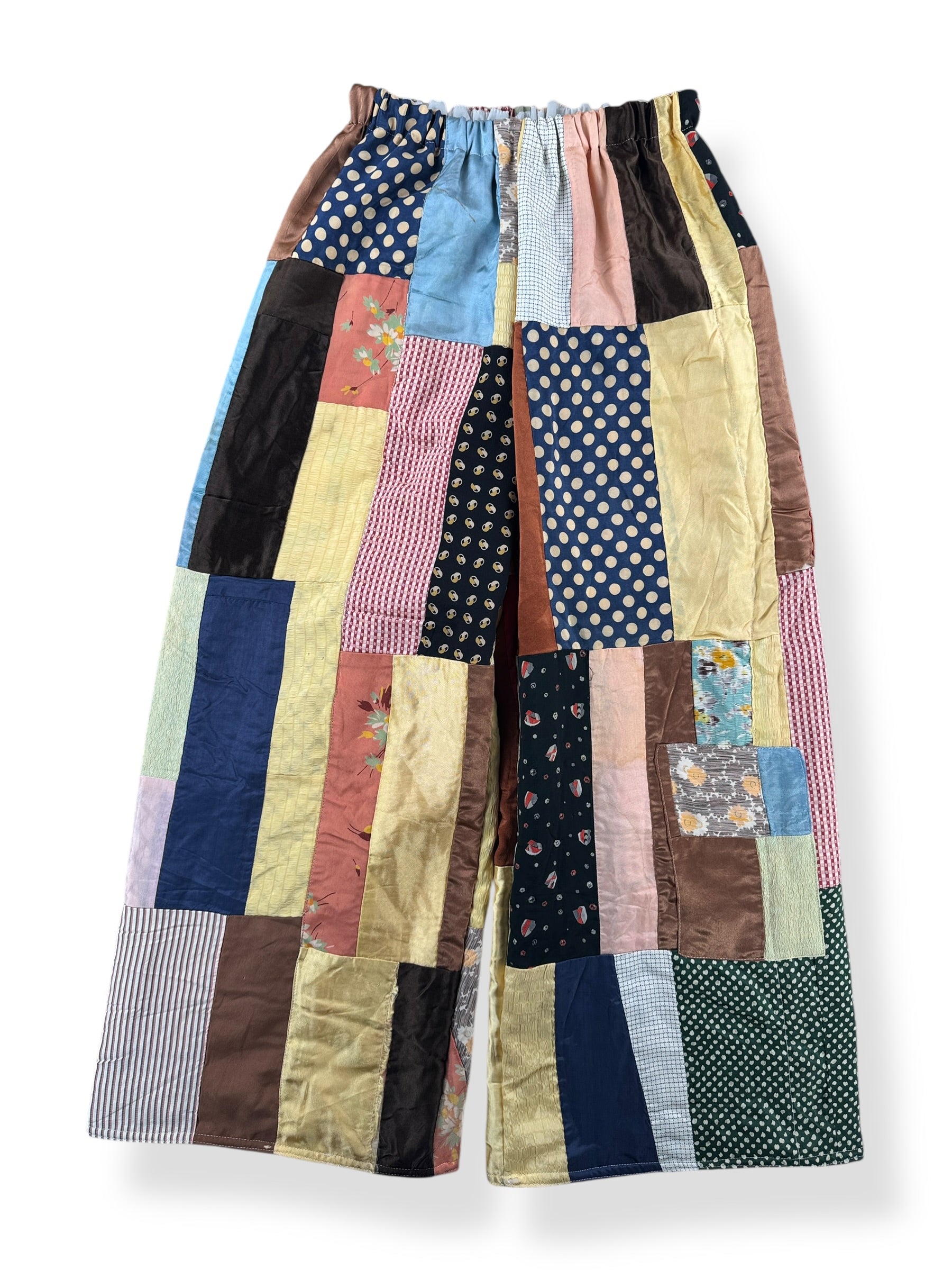 Front of Archive Craft X Barn Owl Vintage Quilt Pants SZ S