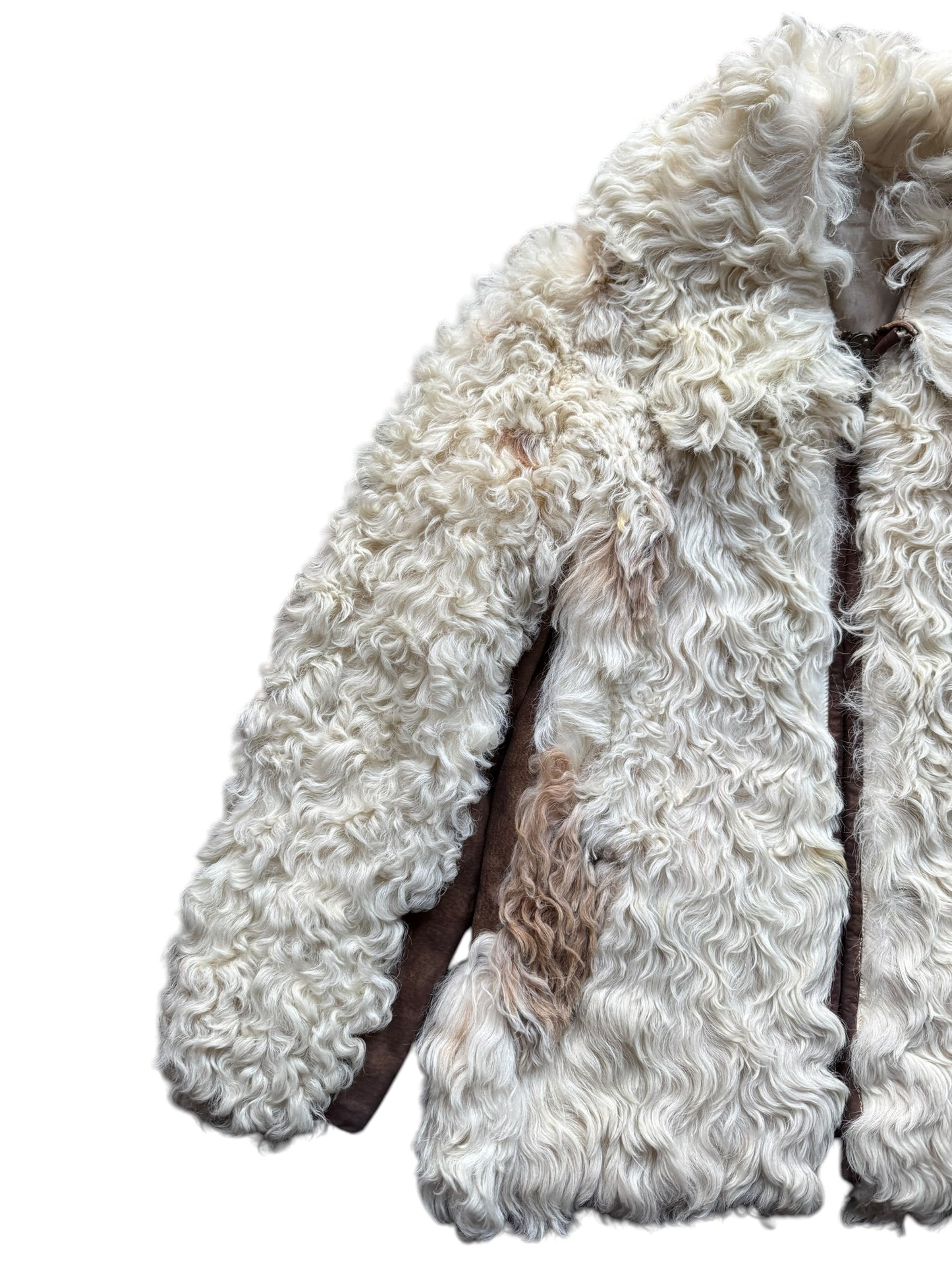 Front right side of 1970s Afghan Fur Coat M