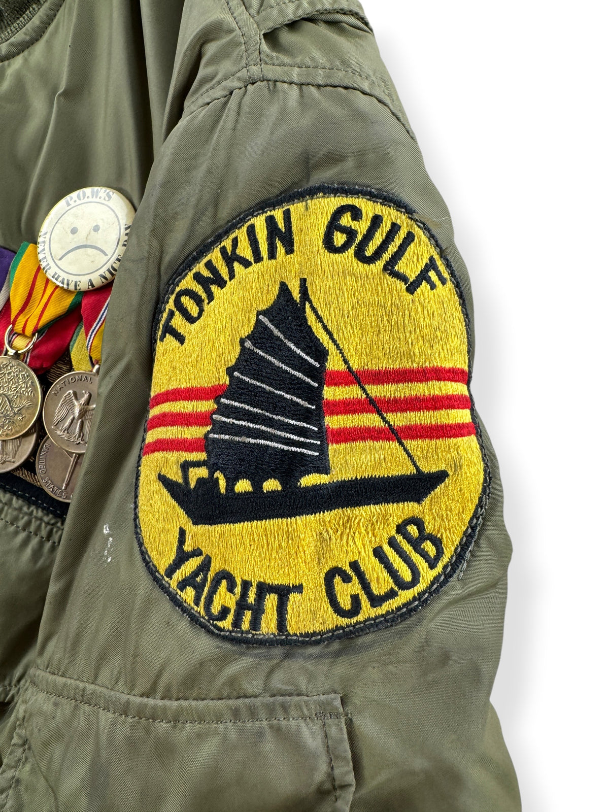Patch on other sleeve of Vintage Vietnam Winter Flyers Jacket w/ Patches SZ 46