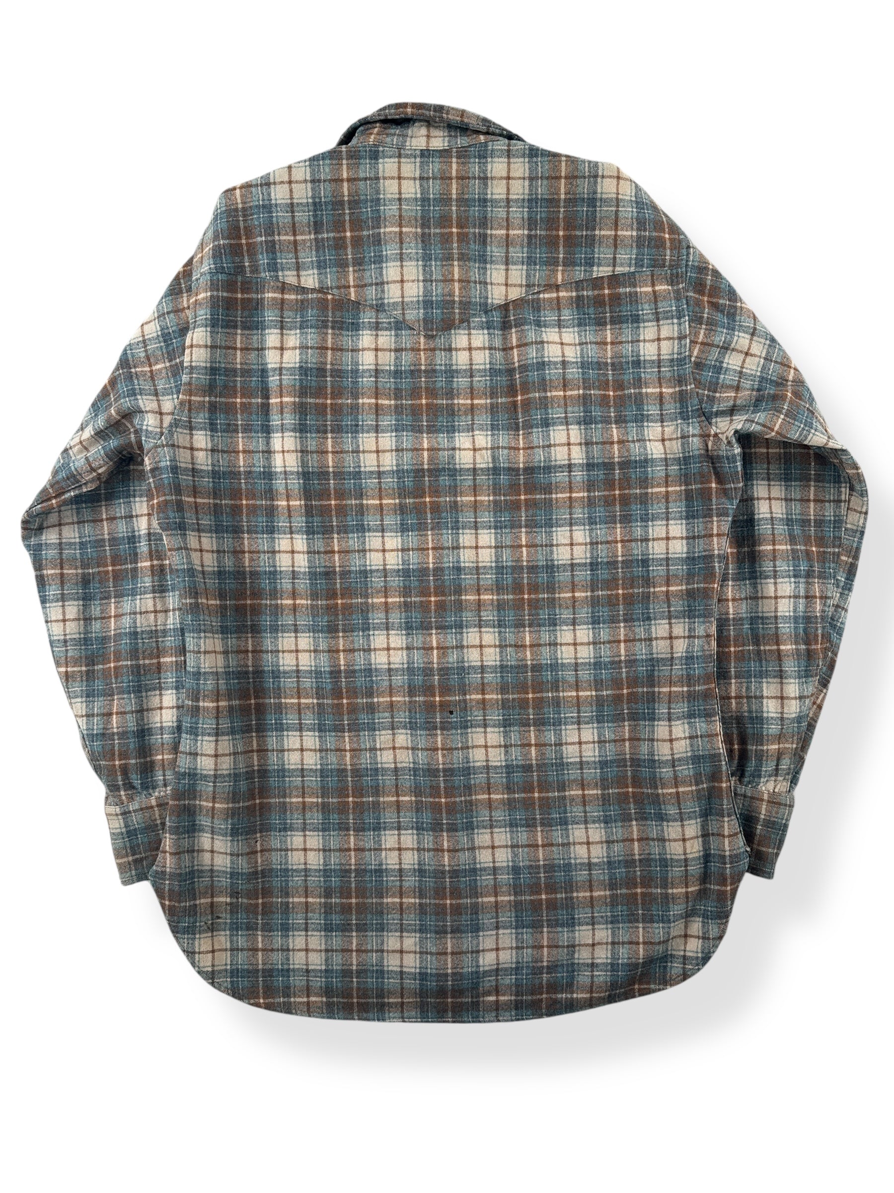 Back of Vintage Pendleton Western Wear Pearl Snap Flannel SZ M