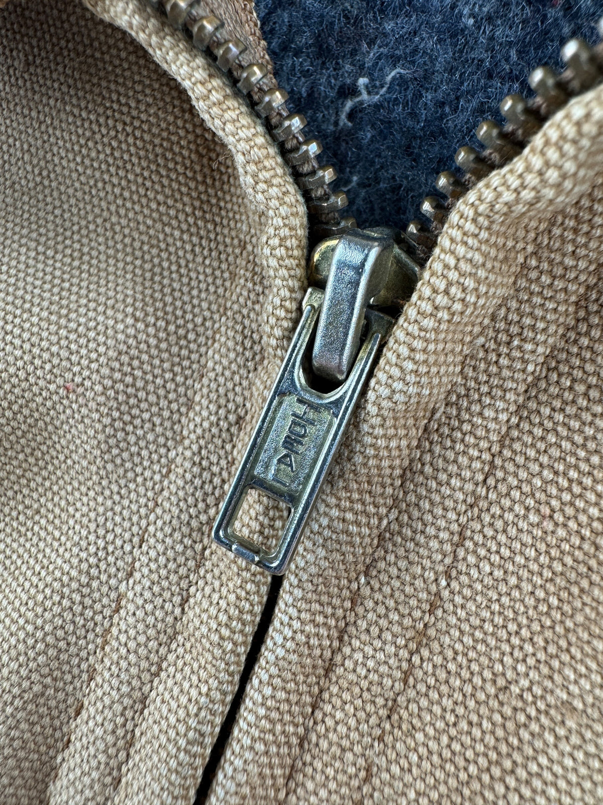 Zipper on Vintage 1990s Dickies Detroit Style Workwear Jacket L