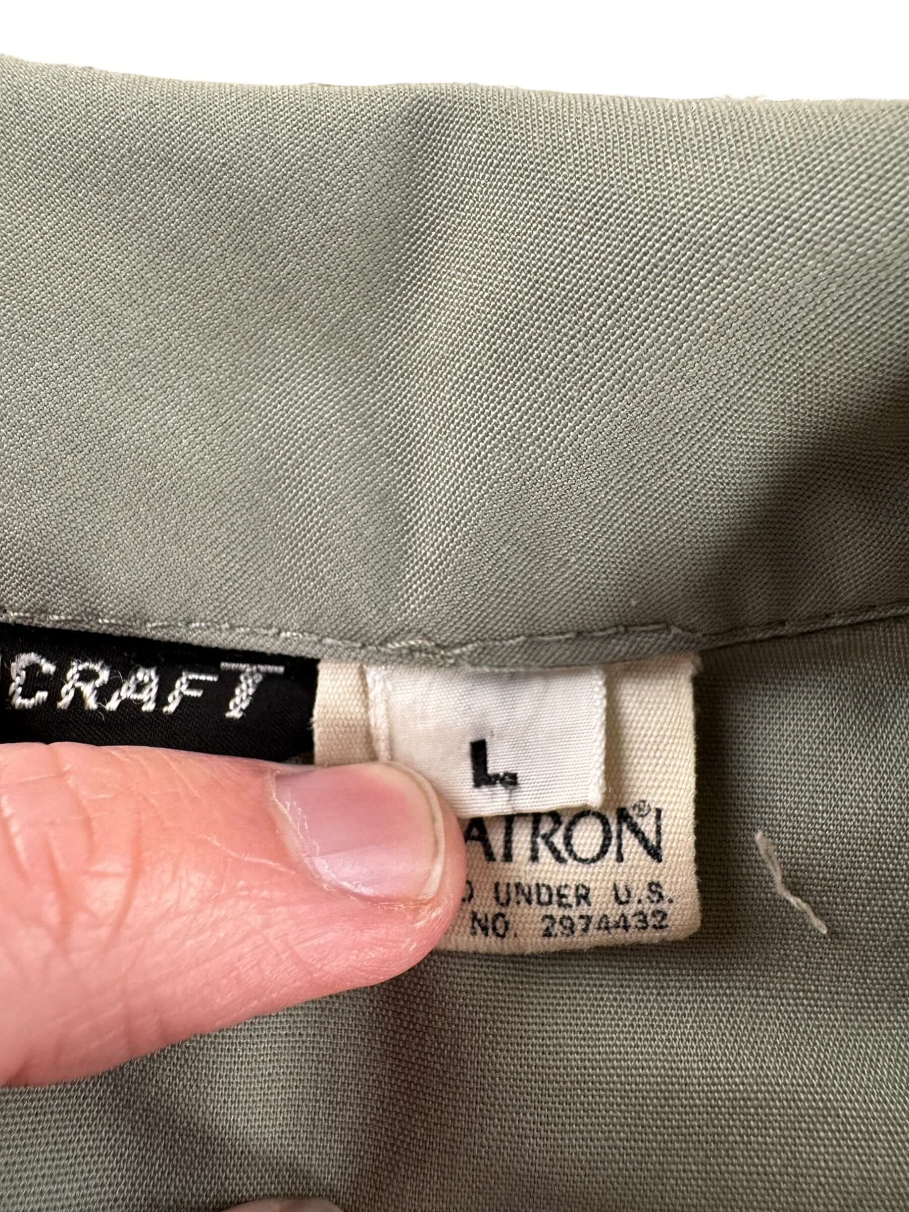 Tag on Vintage Grey Towncraft Herrington Jacket SZ L - AS IS