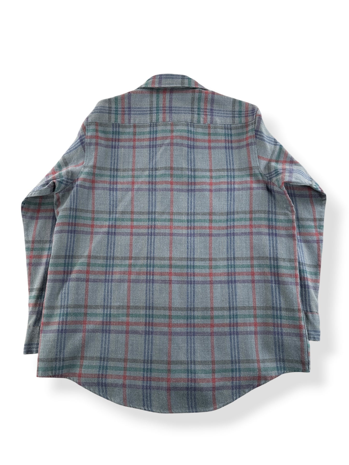 Back of Vintage Sears Wool/Acrylic Blend Flannel SZ L