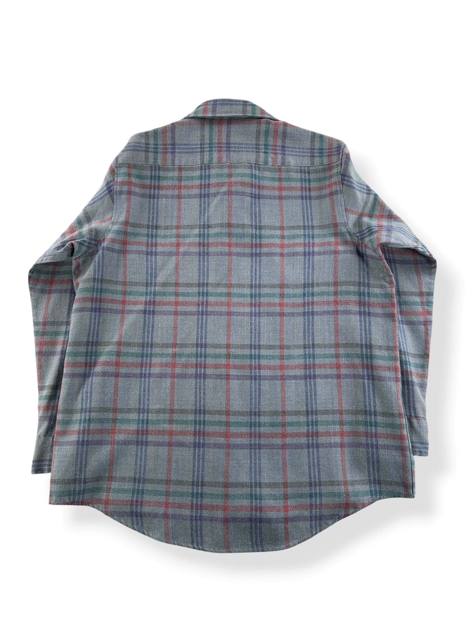Back of Vintage Sears Wool/Acrylic Blend Flannel SZ L
