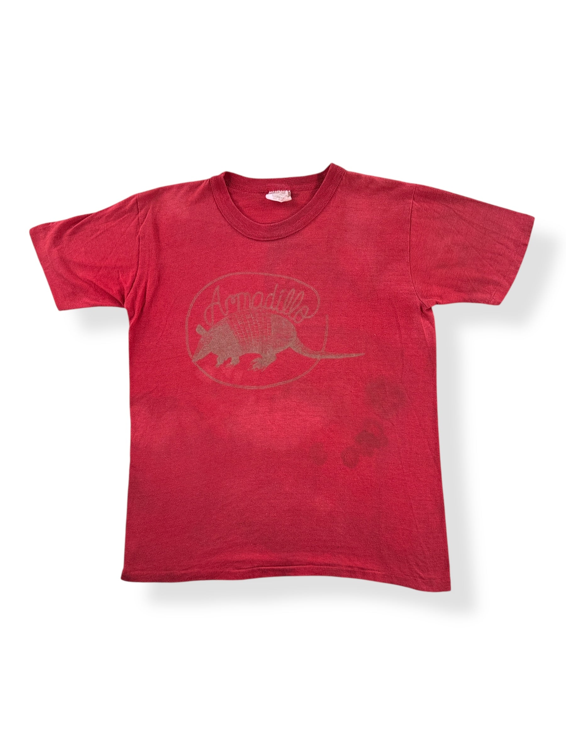 Front of Vintage 70s Faded Armadillo Tee SZ S