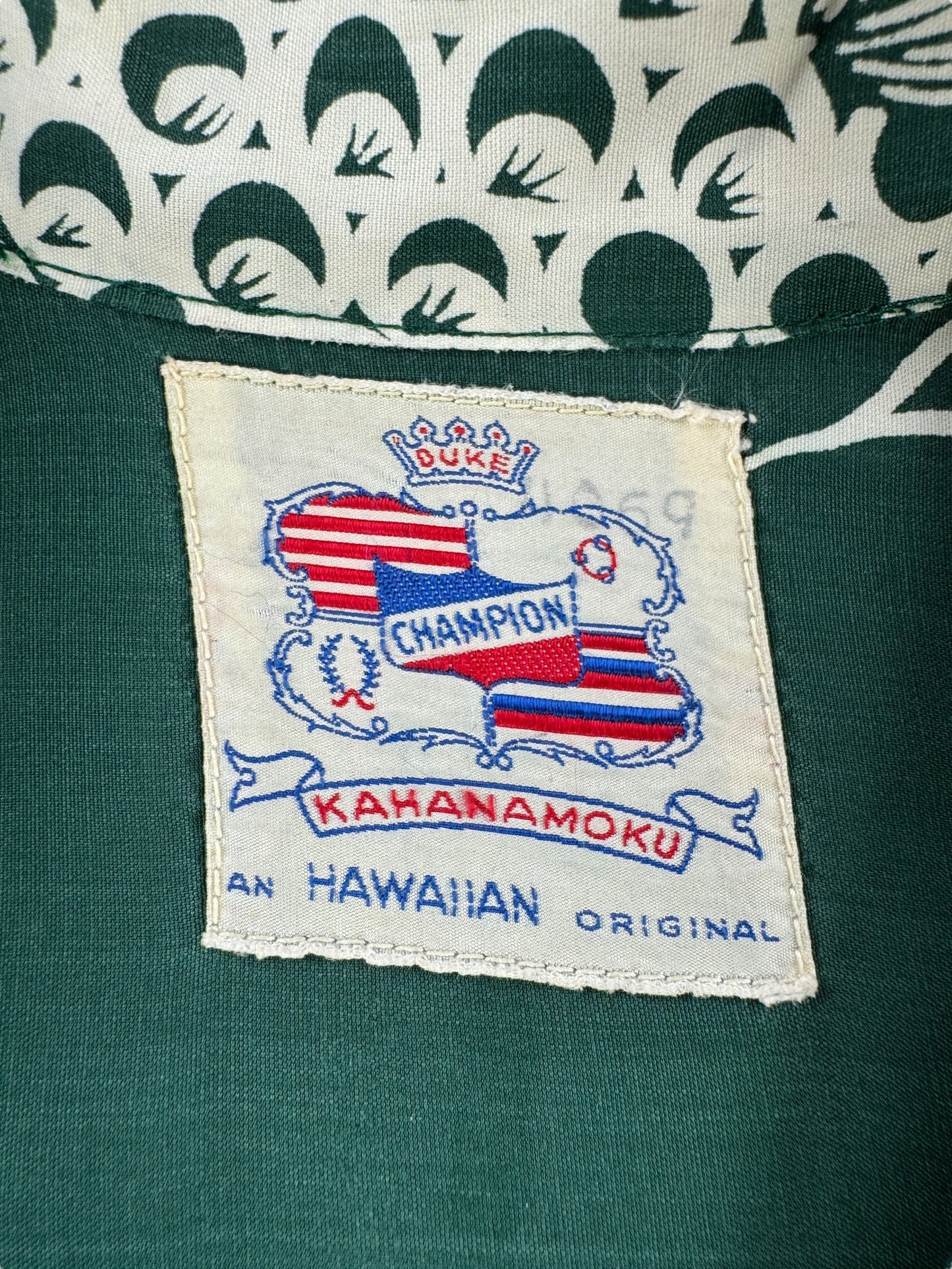 Tag on Vintage Long Sleeve Kahanamoku Aloha Shirt SZ L
