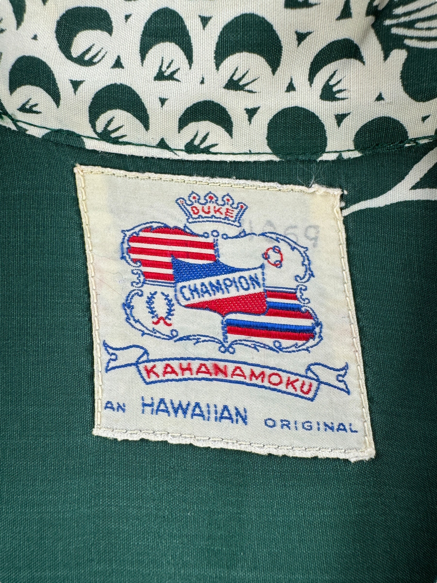 Tag on Vintage Long Sleeve Kahanamoku Aloha Shirt SZ L
